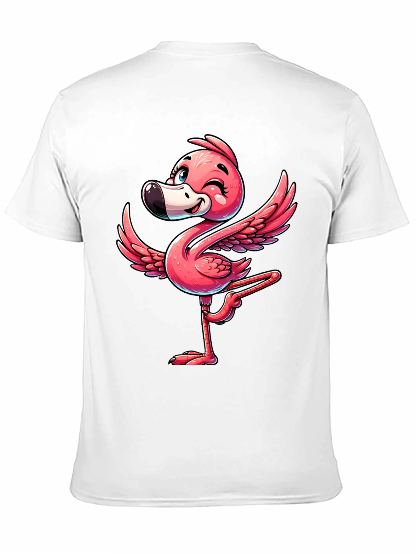 Whimsical Flamingo Graphic T-Shirt - Soft Cotton Blend