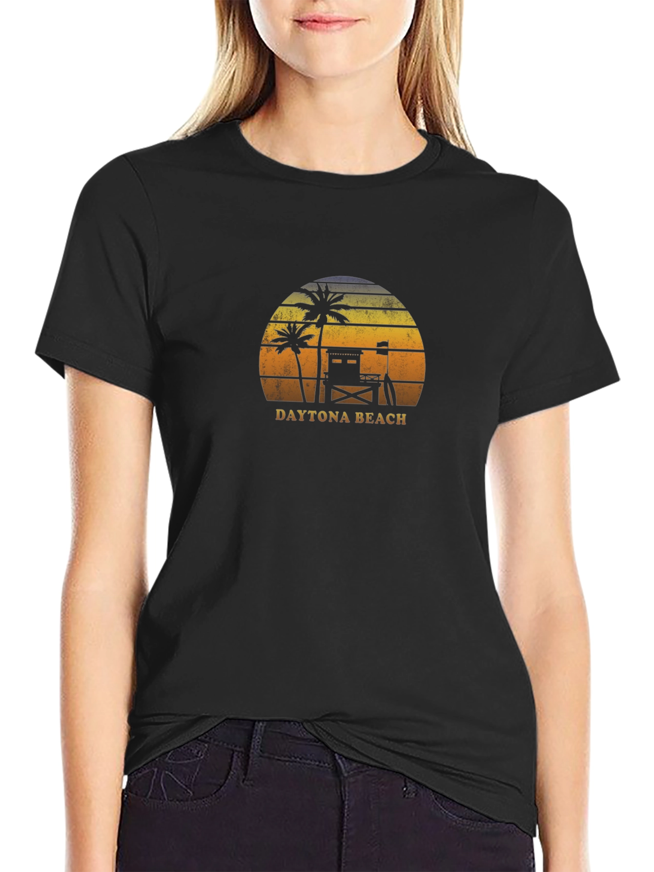 Daytona Beach Graphic Tee - Retro Palm Tree T-Shirt