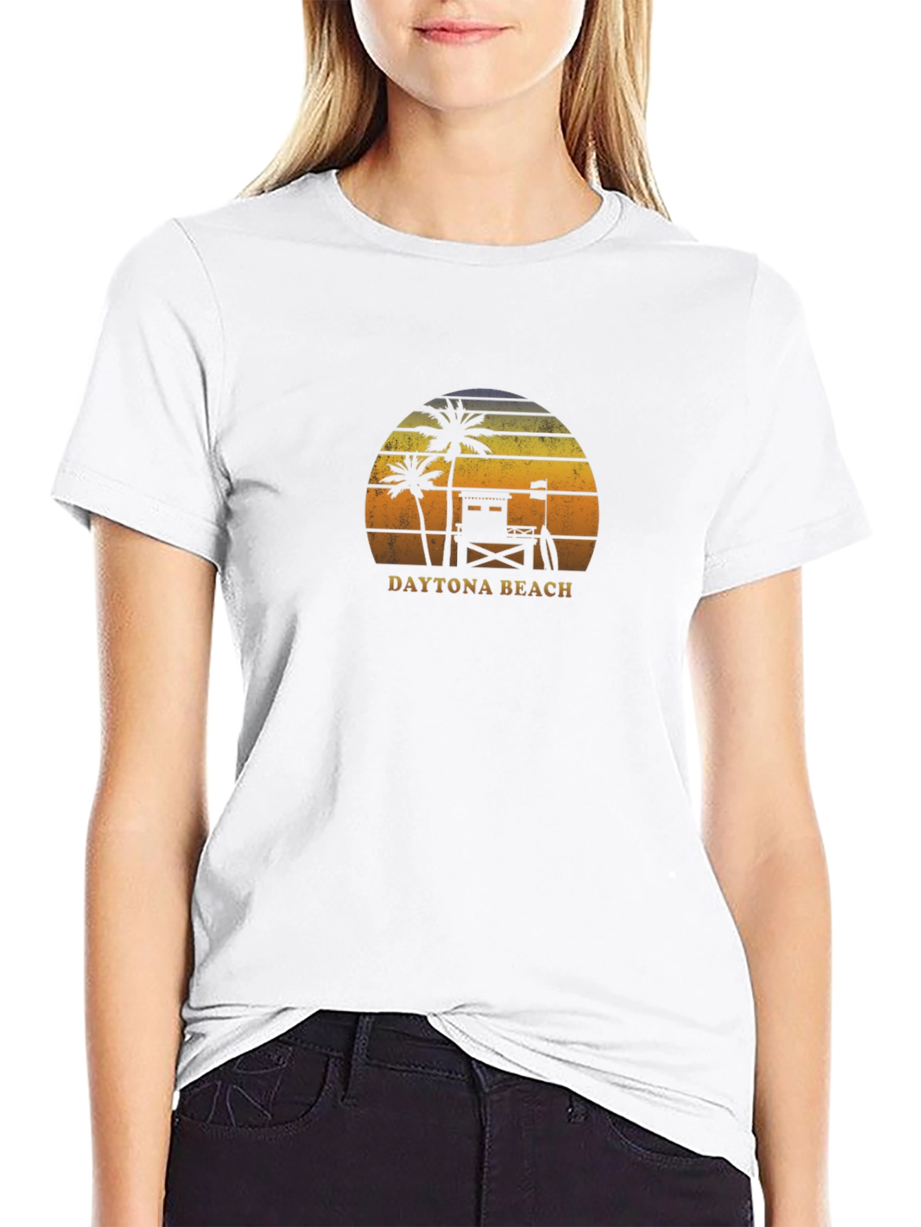 Daytona Beach Graphic Tee - Retro Palm Tree T-Shirt