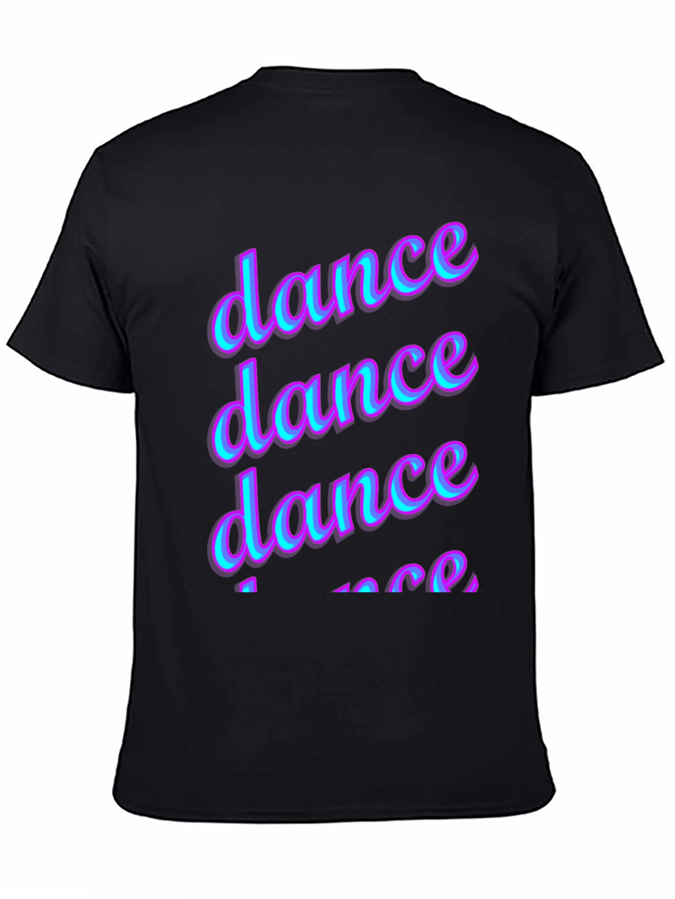 Dance Graphic Print Black T-Shirt