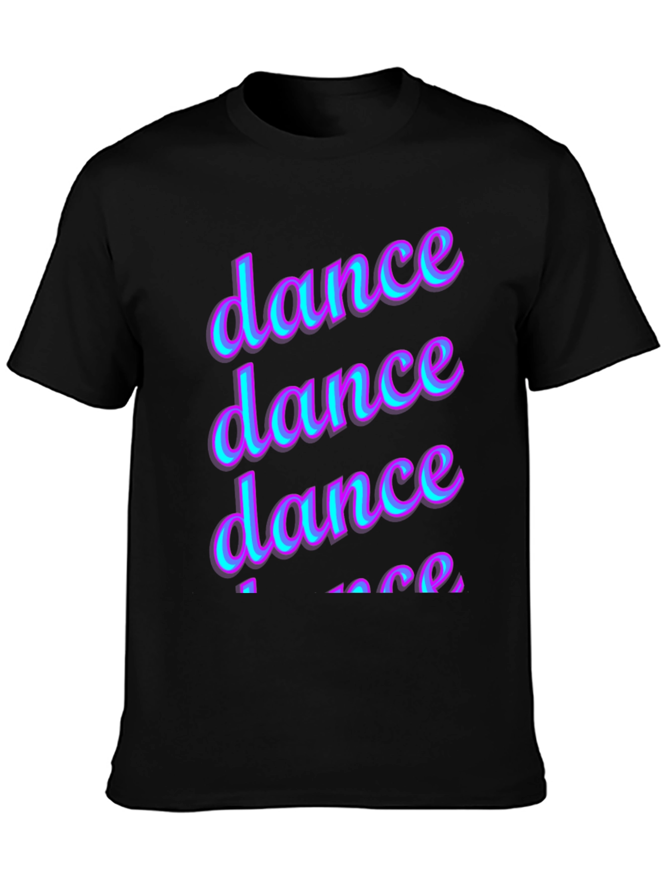 Dance Graphic Print Black T-Shirt