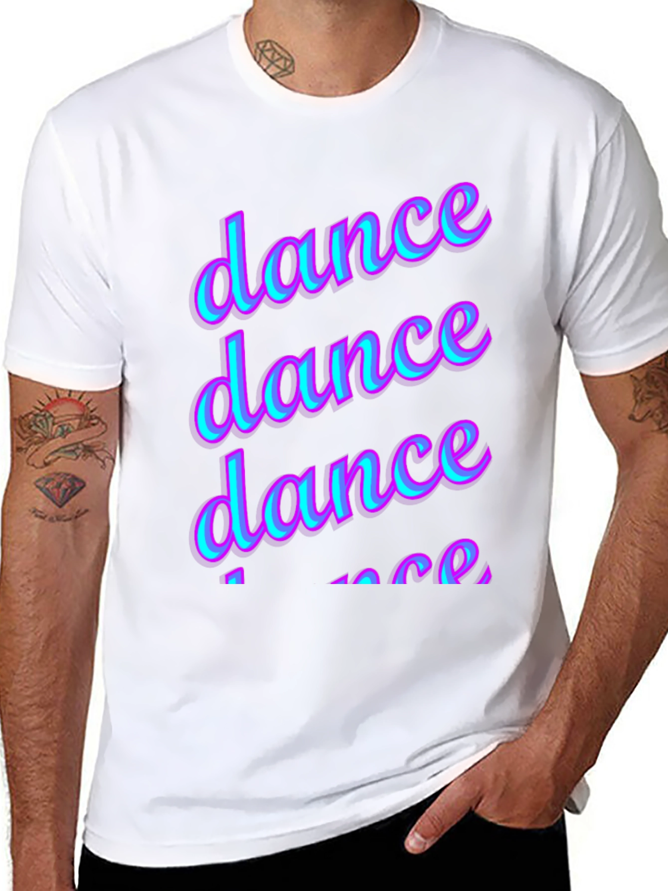 Dance Graphic Print Black T-Shirt