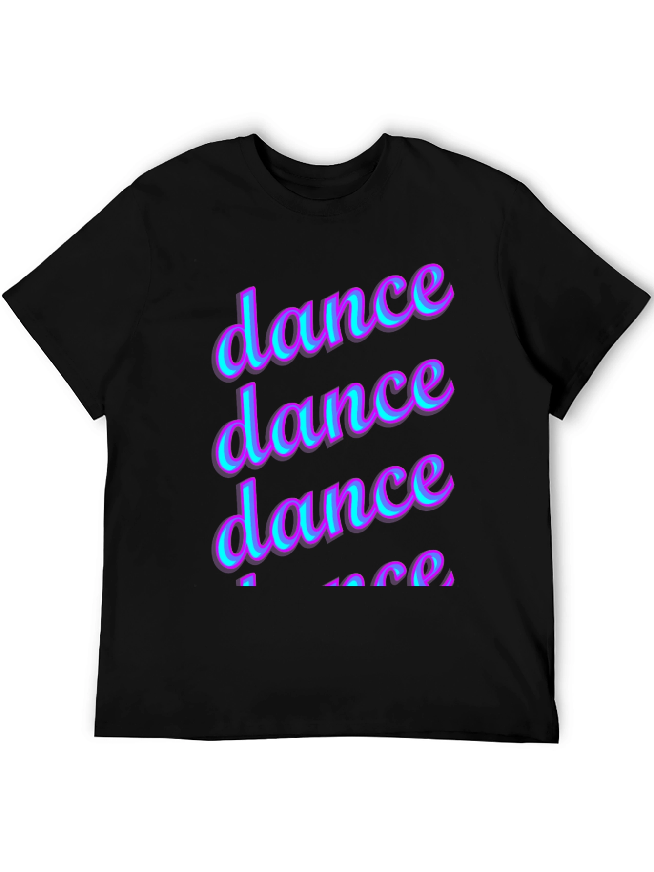 Dance Graphic Print Black T-Shirt