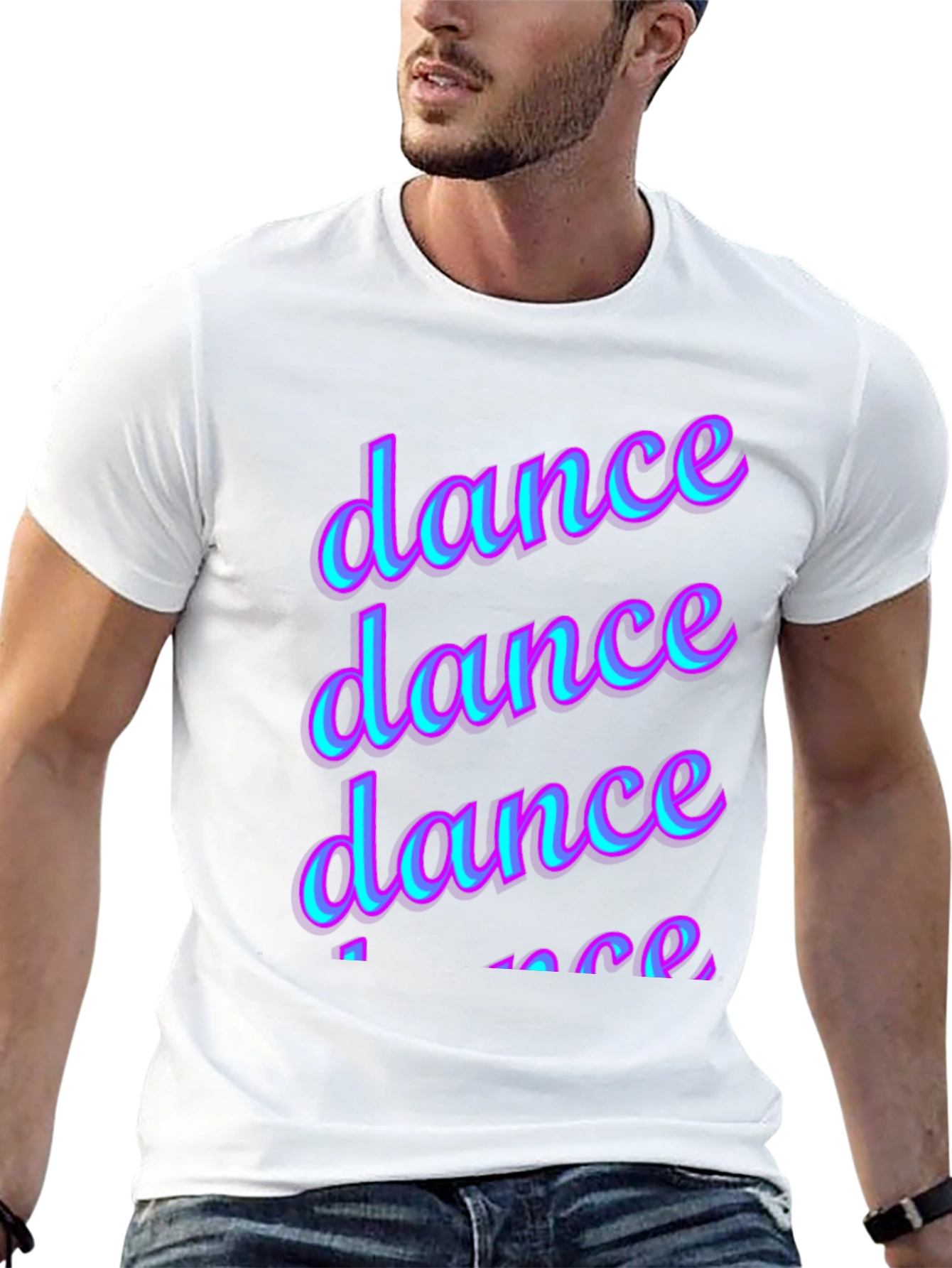 Dance Graphic Print Black T-Shirt