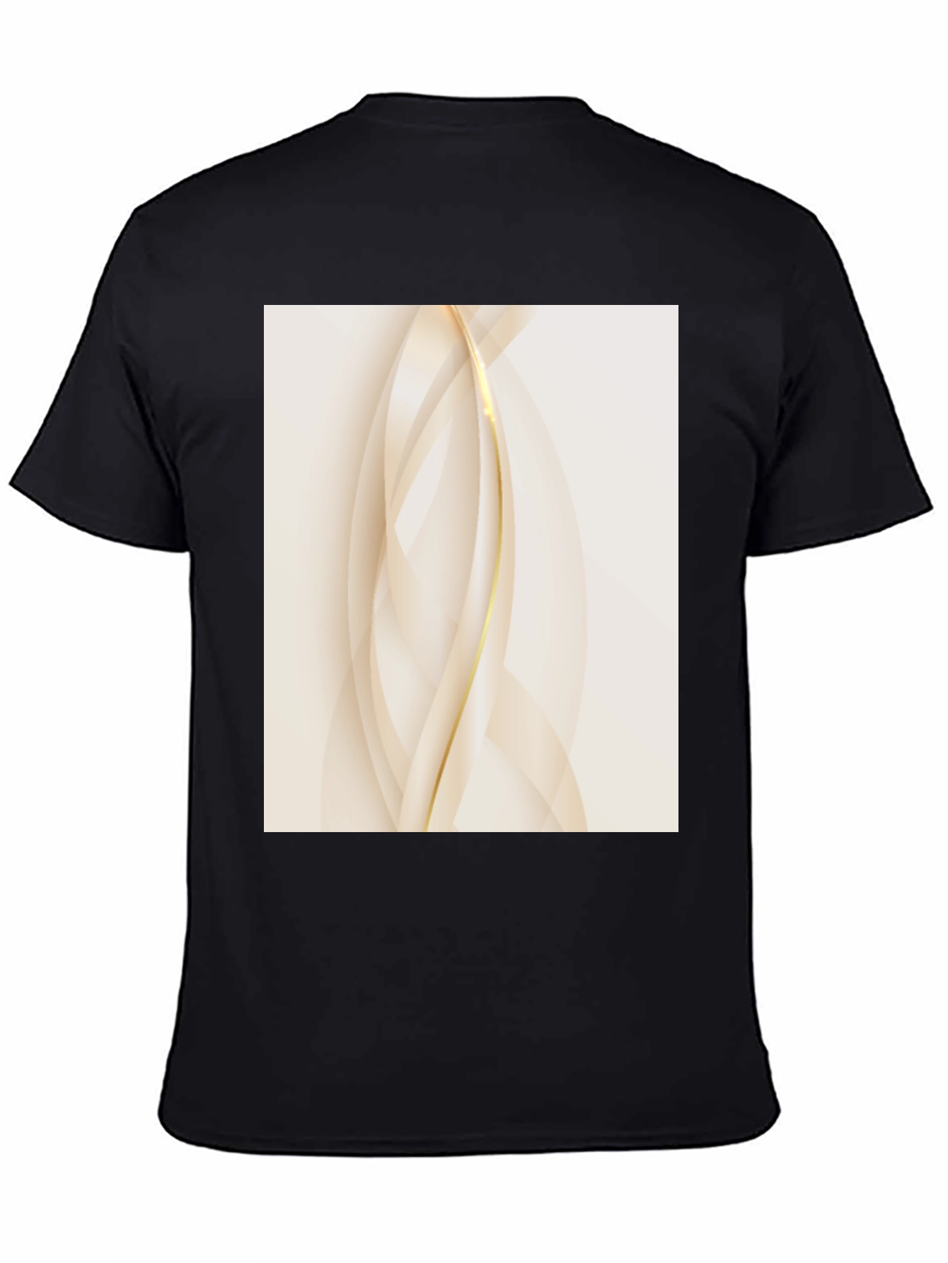 Modern Abstract Graphic Tee - Black