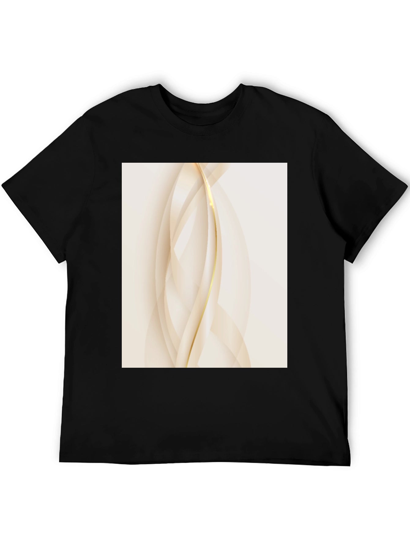 Modern Abstract Graphic Tee - Black