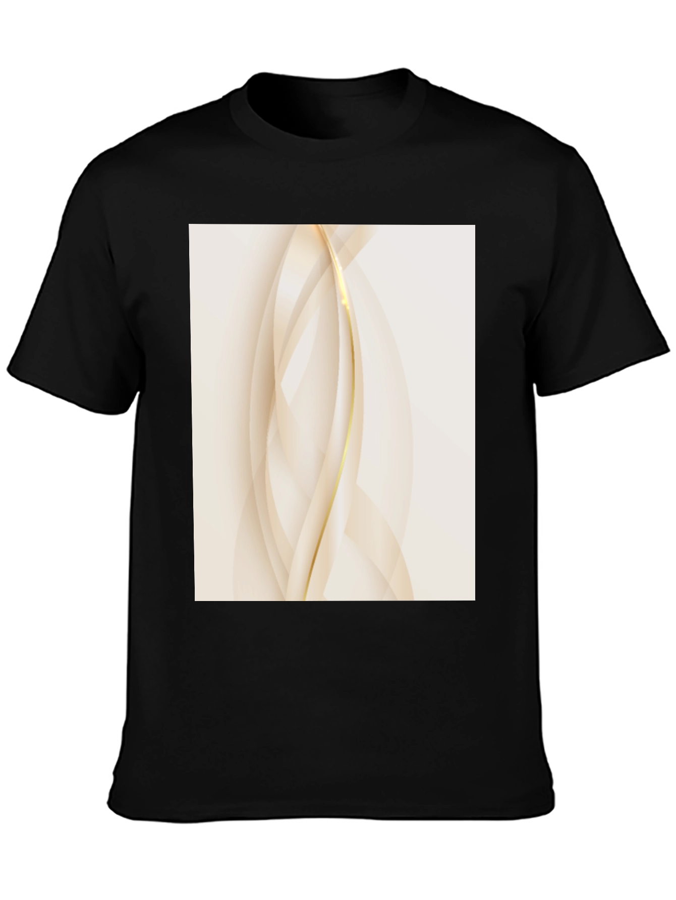 Modern Abstract Graphic Tee - Black