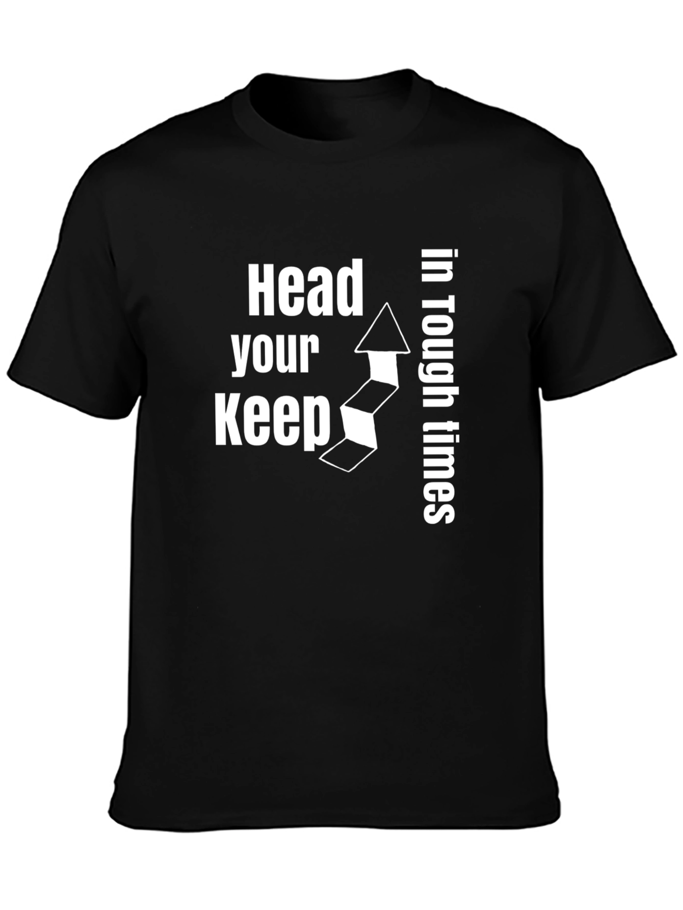 Keep Your Head Up Black Graphic Tee
