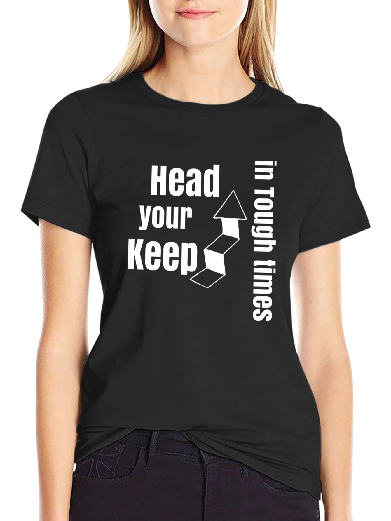 Keep Your Head Up Black Graphic Tee