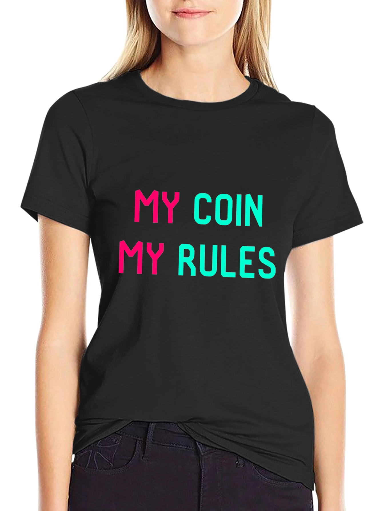 My Coin My Rules Graphic Tee - Black