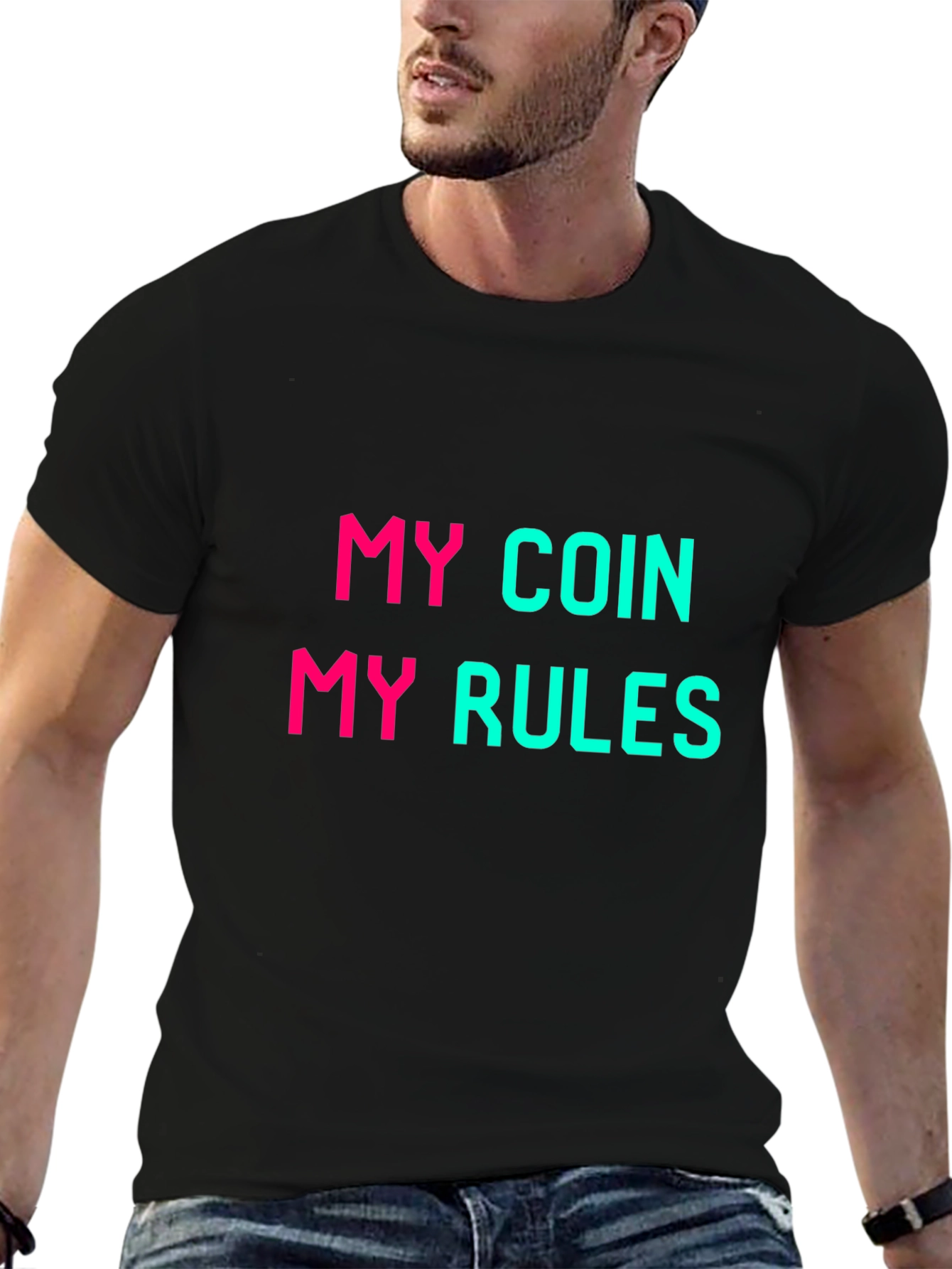 My Coin My Rules Graphic Tee - Black