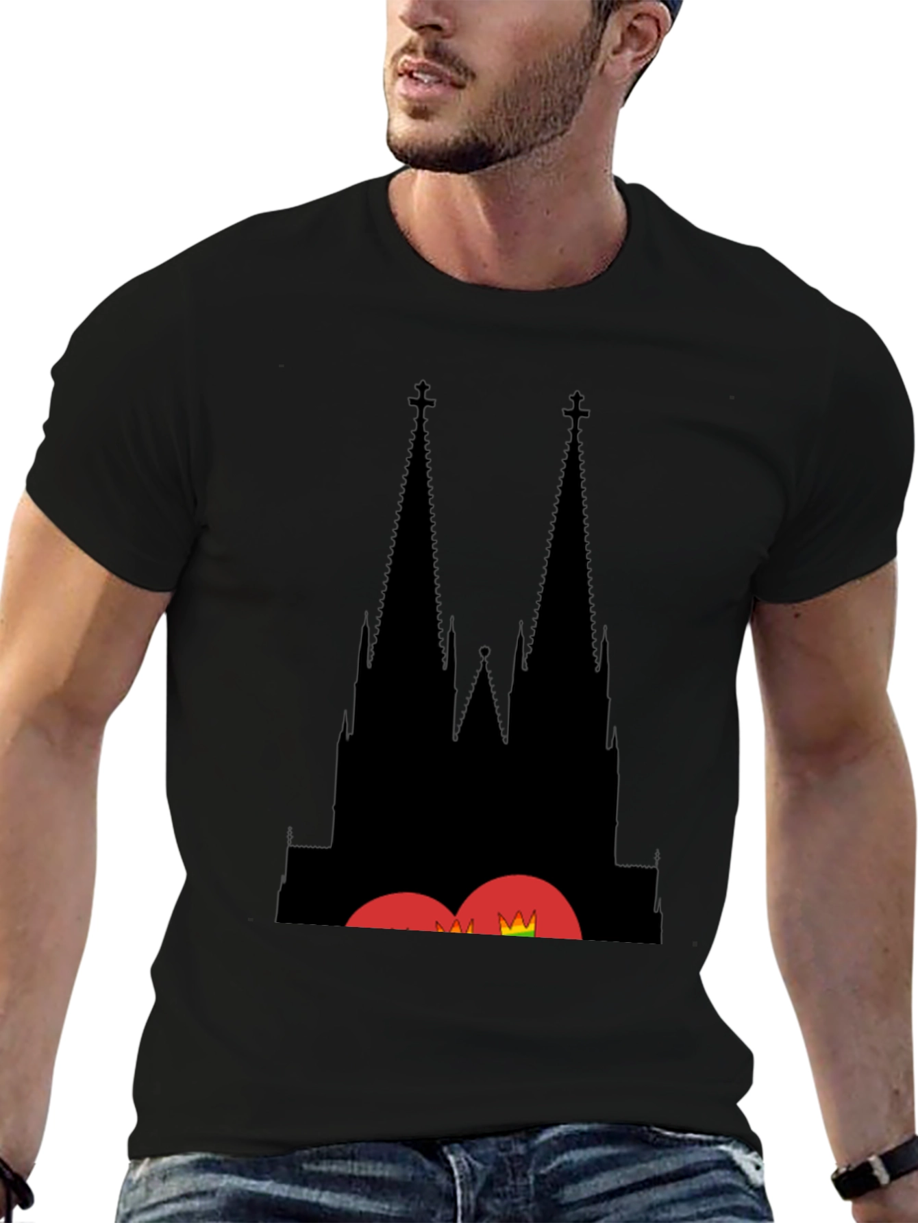 Cologne Cathedral Silhouette Black T-Shirt