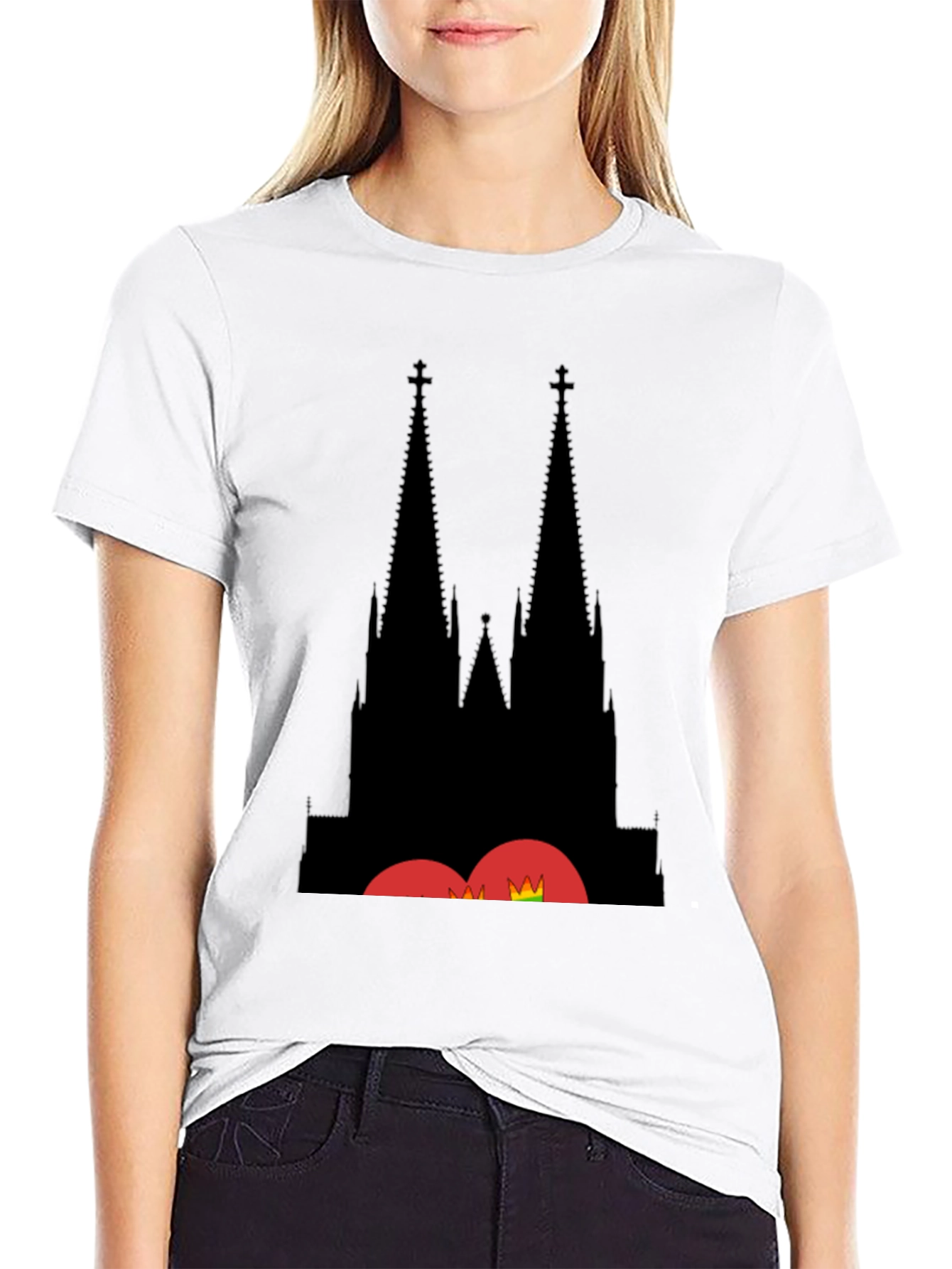Cologne Cathedral Silhouette Black T-Shirt