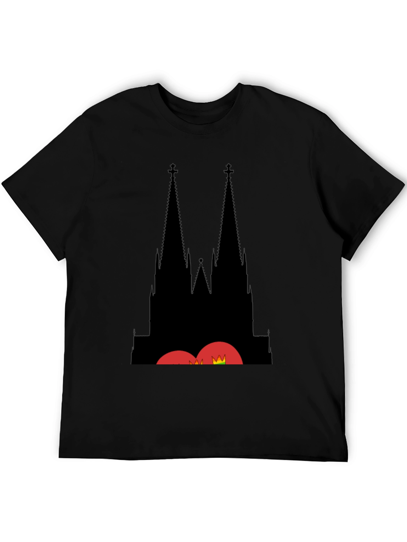 Cologne Cathedral Silhouette Black T-Shirt