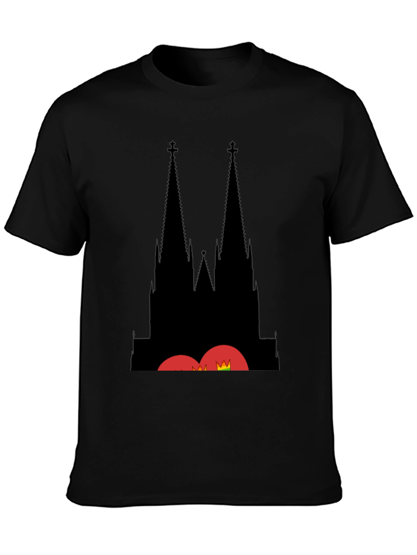 Cologne Cathedral Silhouette Black T-Shirt