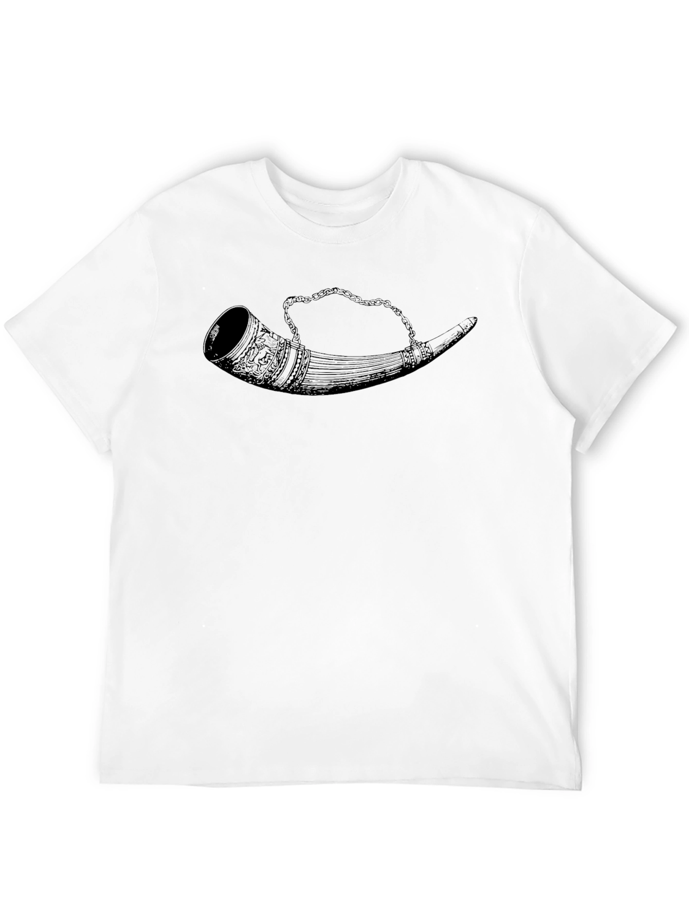 Drinking Horn Graphic Tee - Black