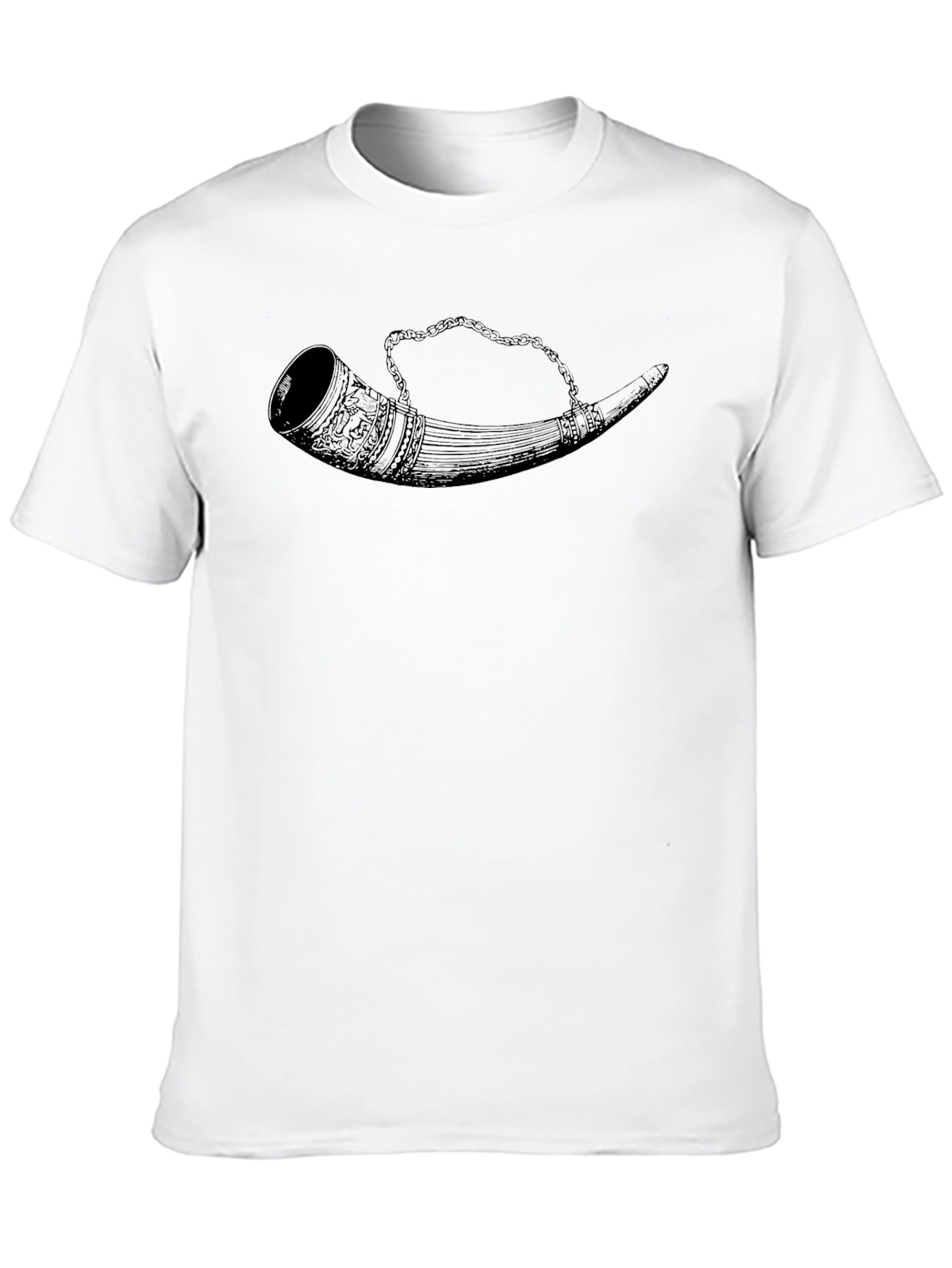 Drinking Horn Graphic Tee - Black
