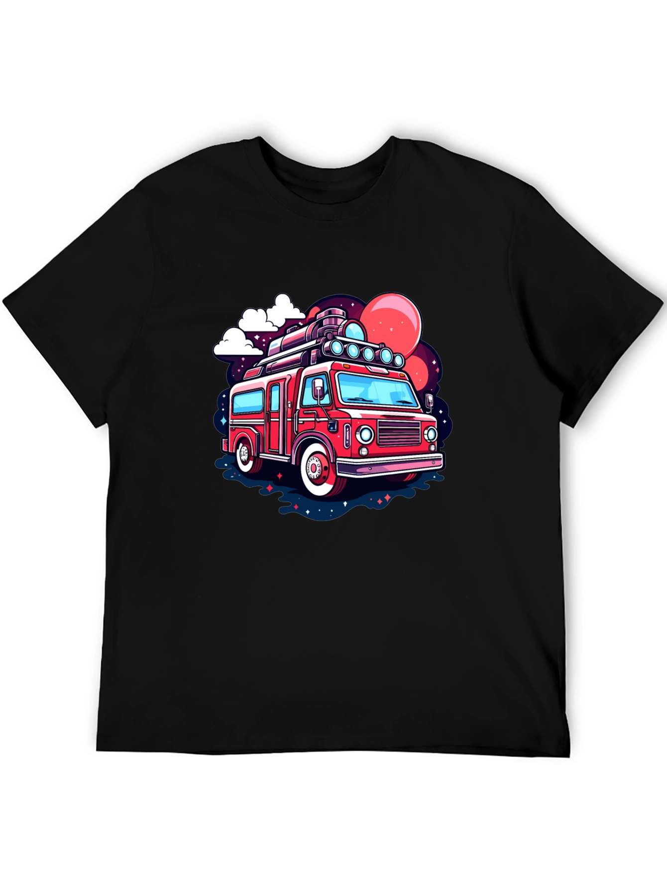Retro Cartoon Bus Graphic T-Shirt