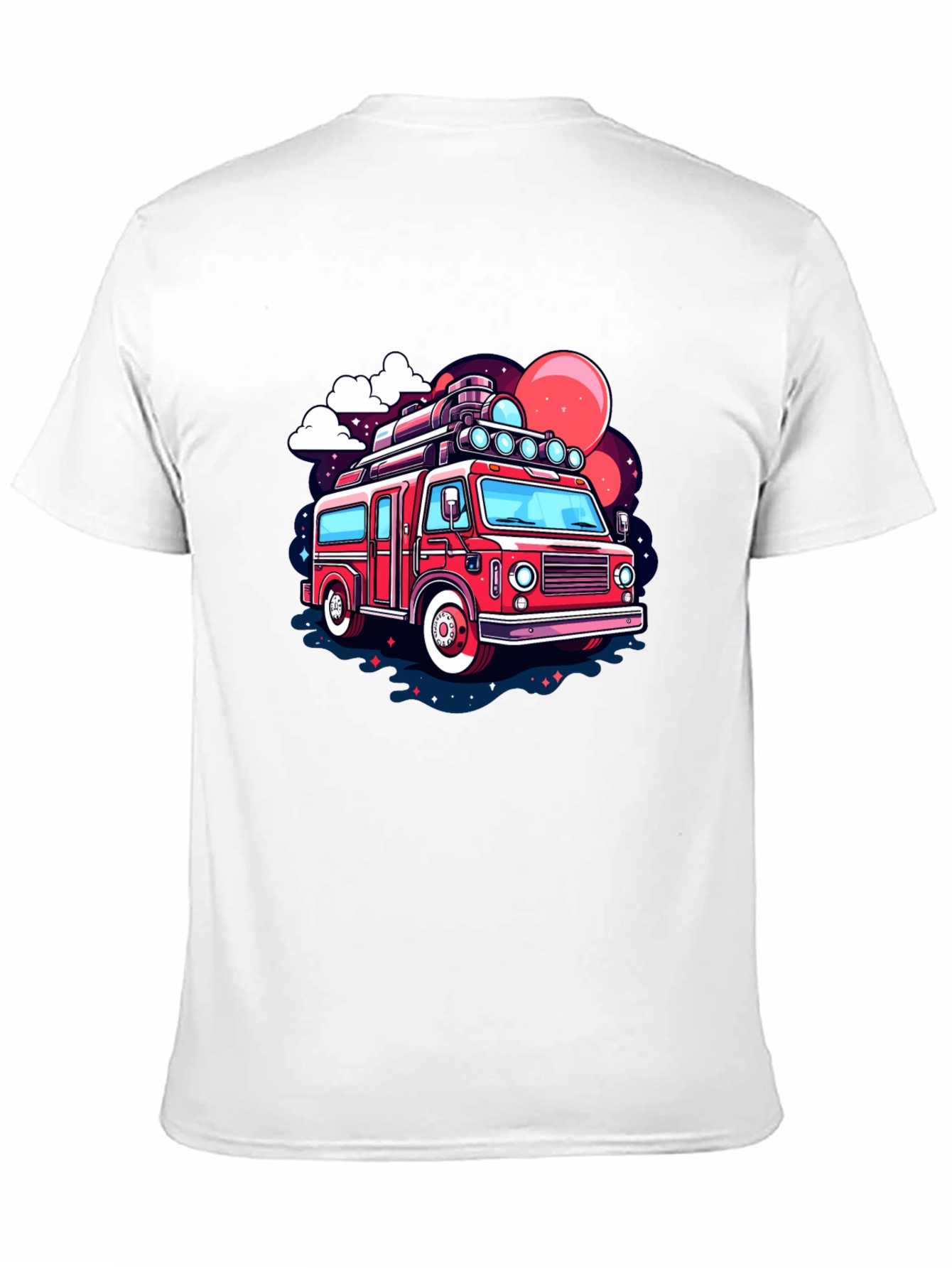 Retro Cartoon Bus Graphic T-Shirt