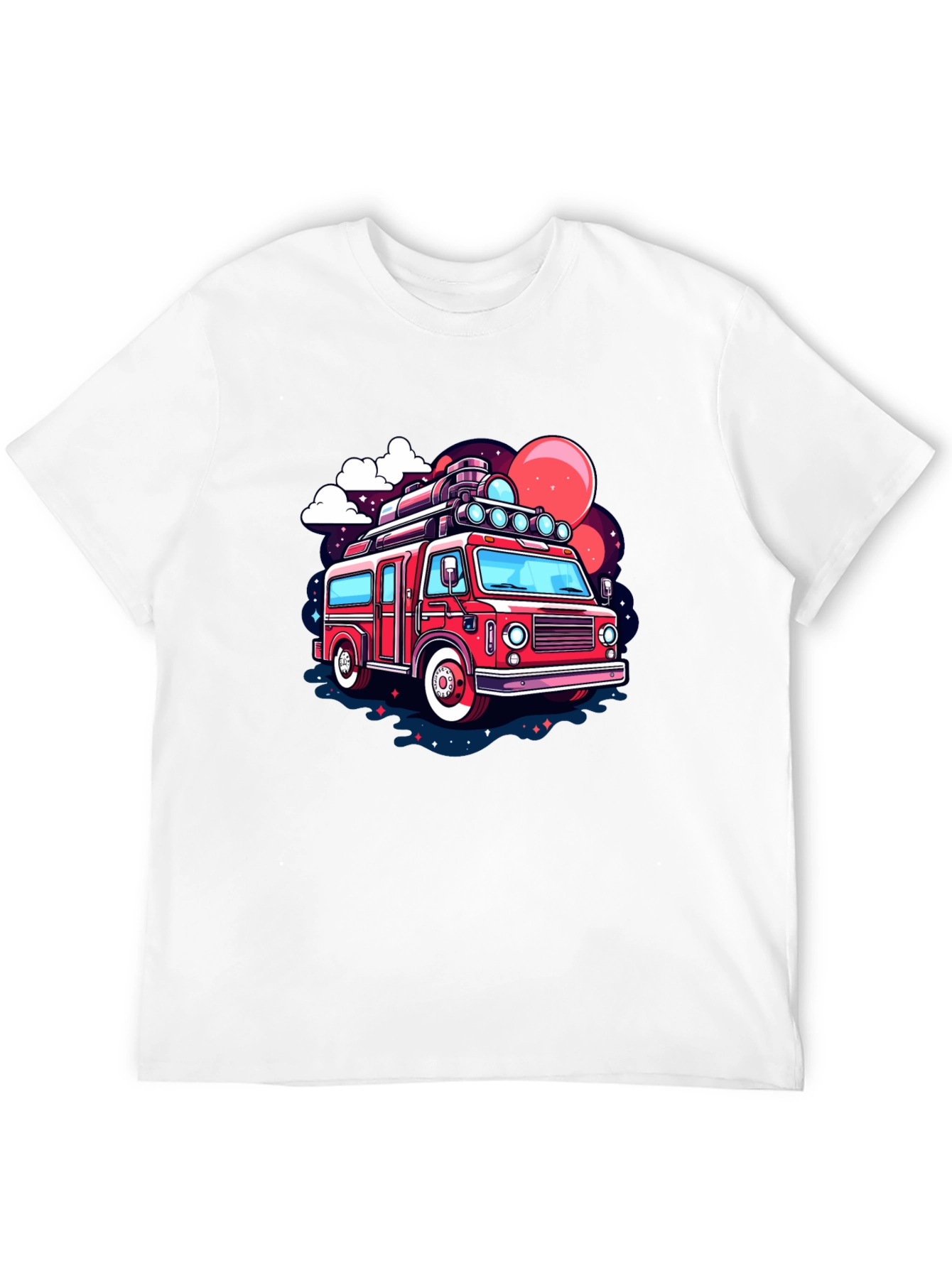 Retro Cartoon Bus Graphic T-Shirt