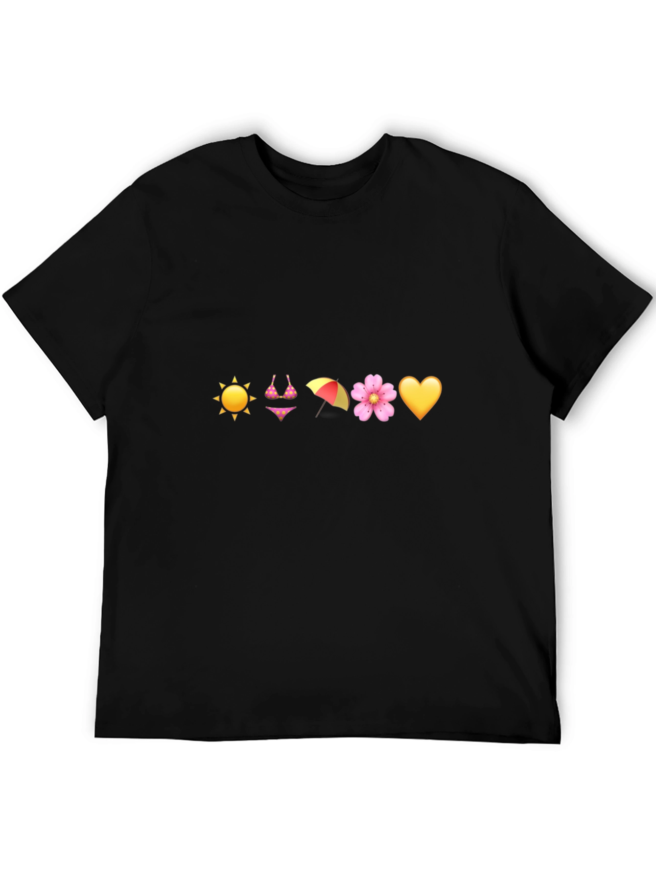 Summer Vibes Graphic Tee - Mens Black T-Shirt