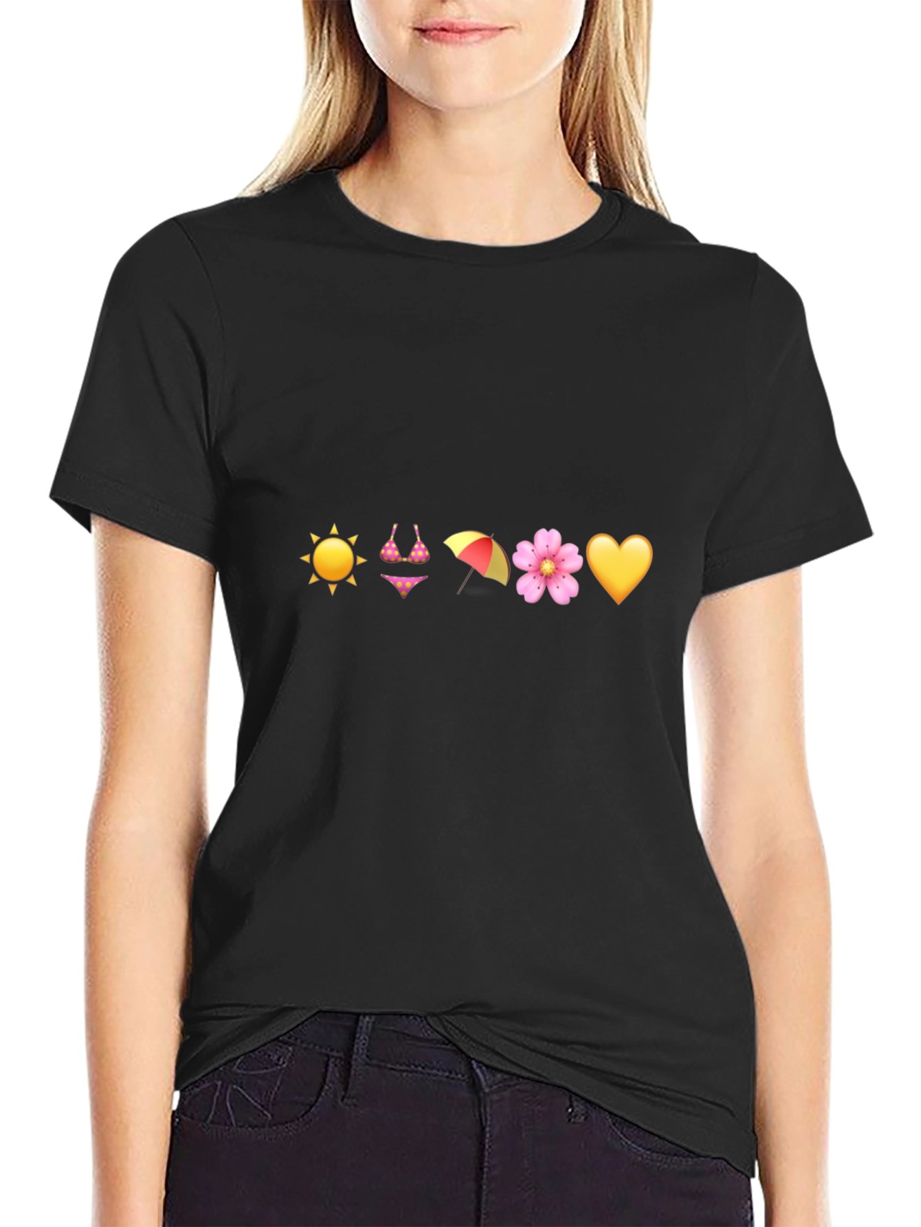Summer Vibes Graphic Tee - Mens Black T-Shirt