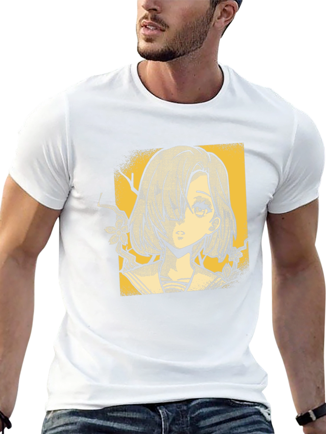 Anime Girl Graphic T-Shirt - Stylish Black Tee