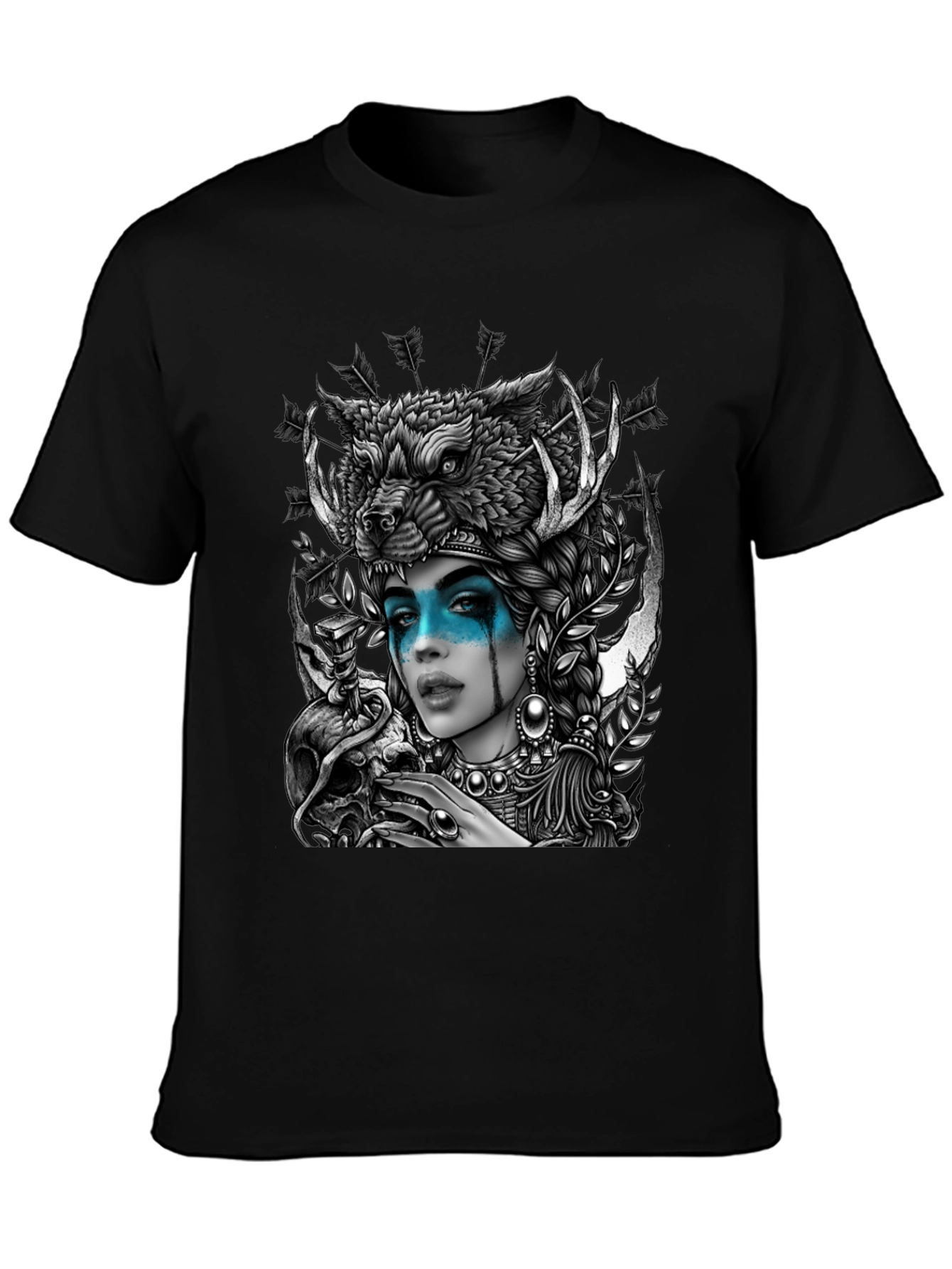 Wolf Headdress Goddess Graphic Tee