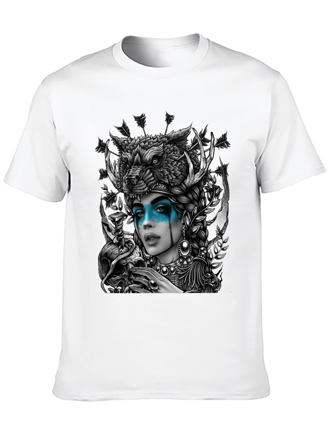 Wolf Headdress Goddess Graphic Tee