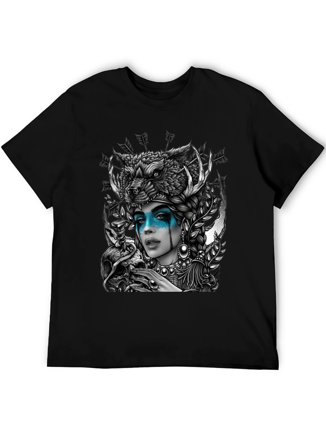 Wolf Headdress Goddess Graphic Tee