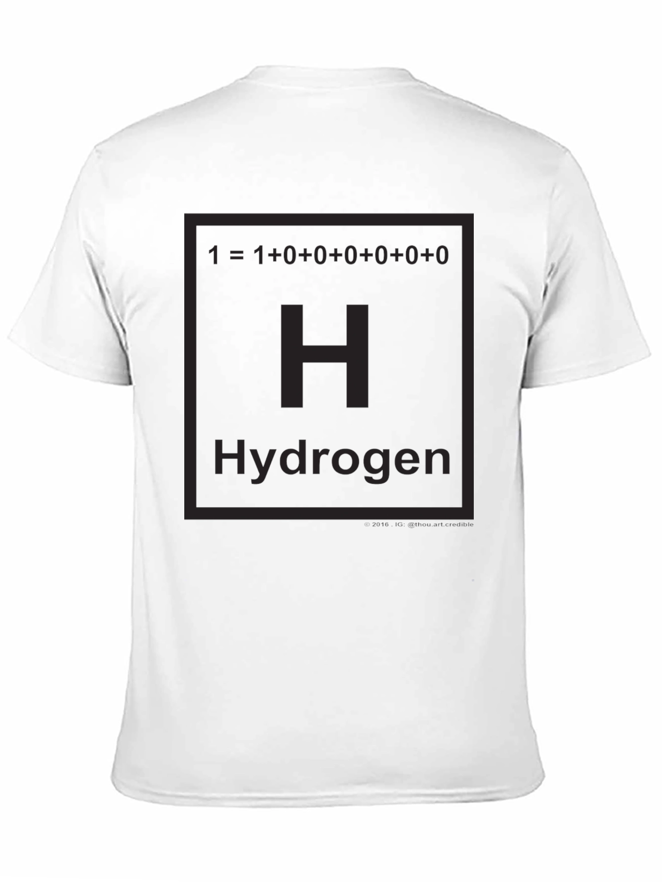 Hydrogen Periodic Table Black T-Shirt