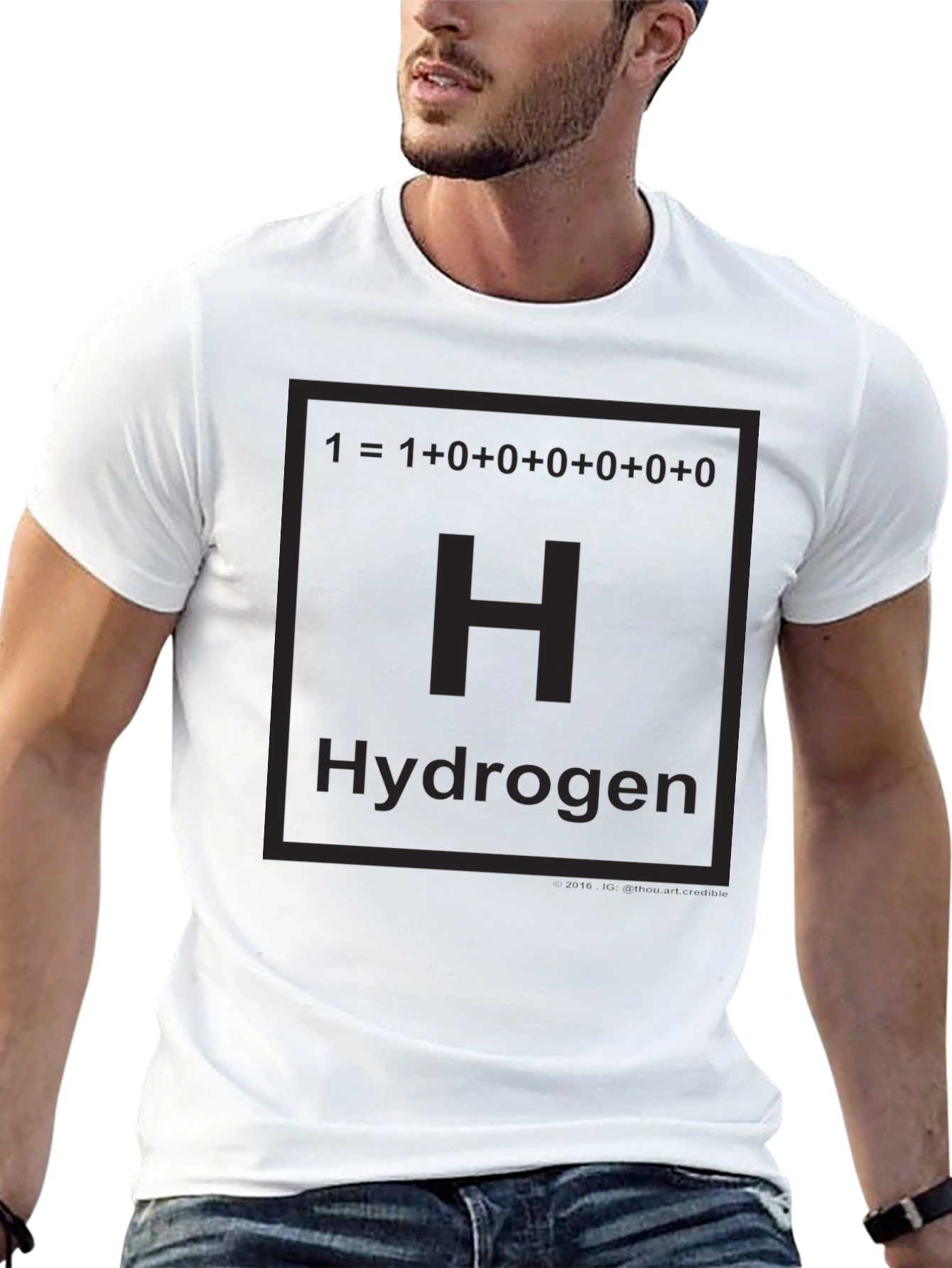 Hydrogen Periodic Table Black T-Shirt