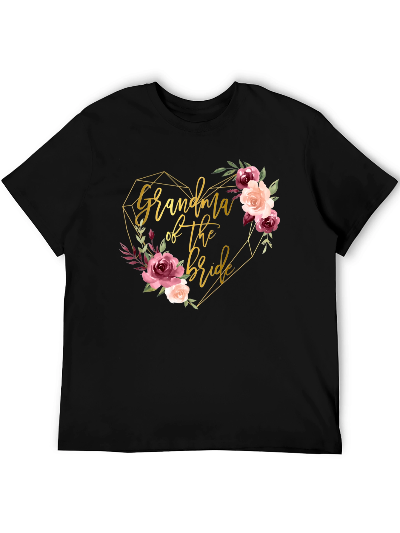 Grandma of the Bride Floral Heart Tee