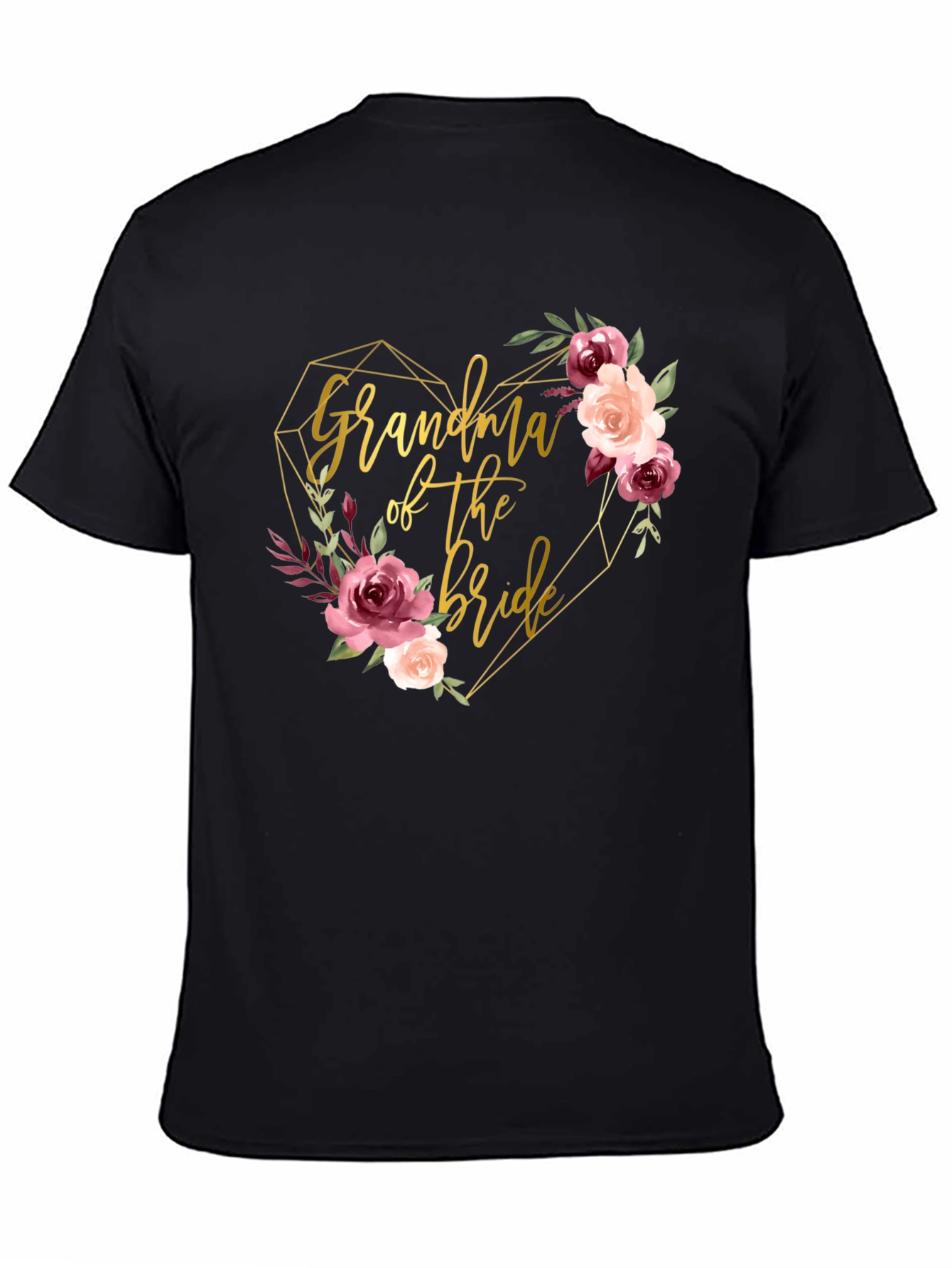 Grandma of the Bride Floral Heart Tee