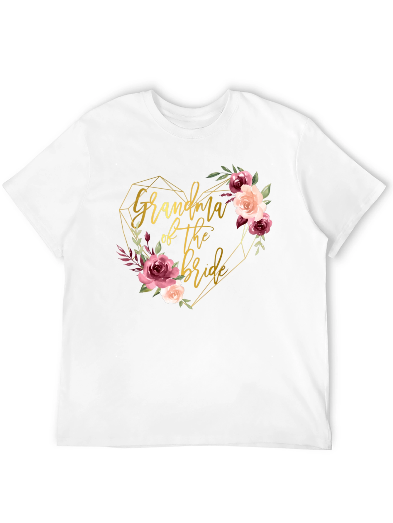 Grandma of the Bride Floral Heart Tee