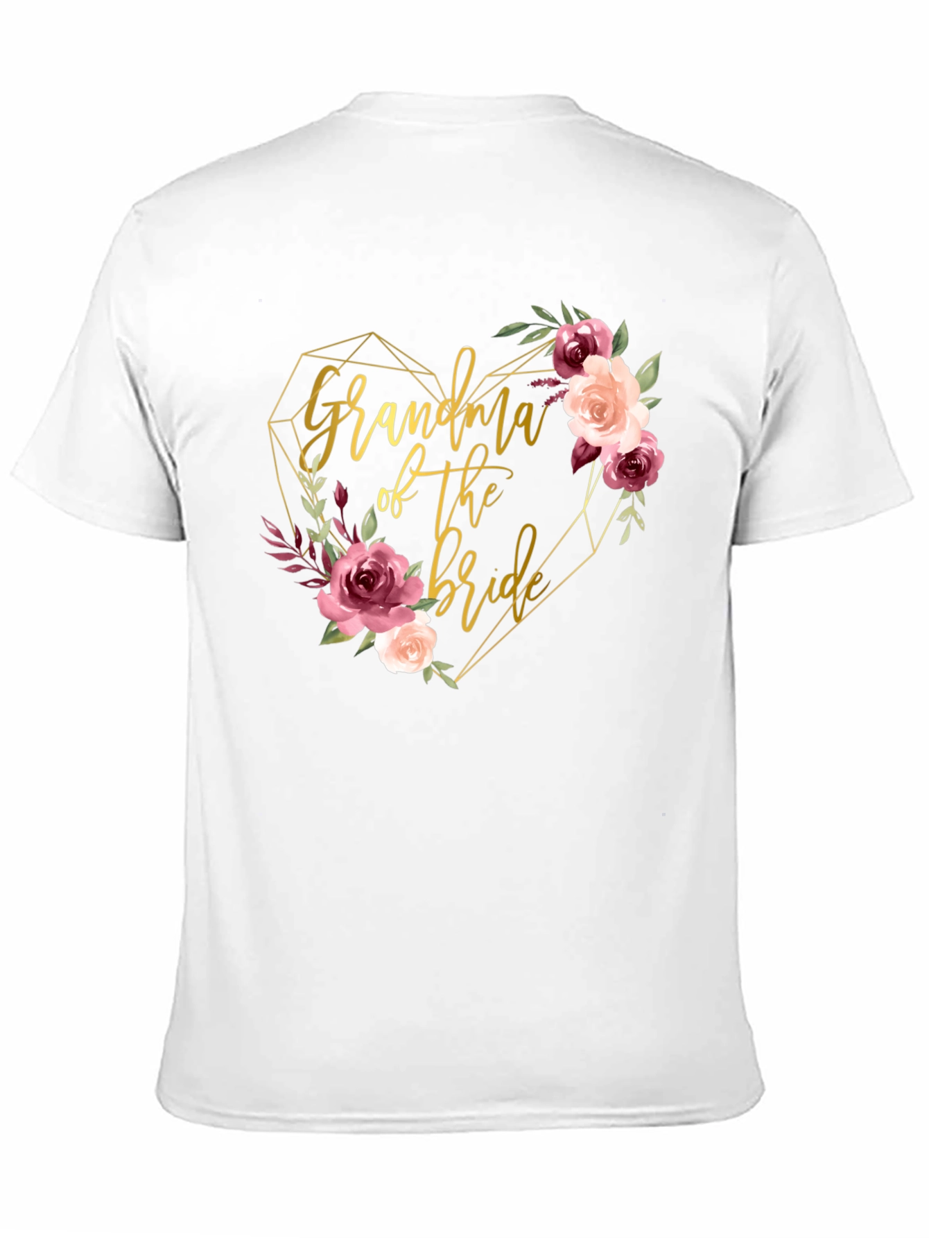 Grandma of the Bride Floral Heart Tee