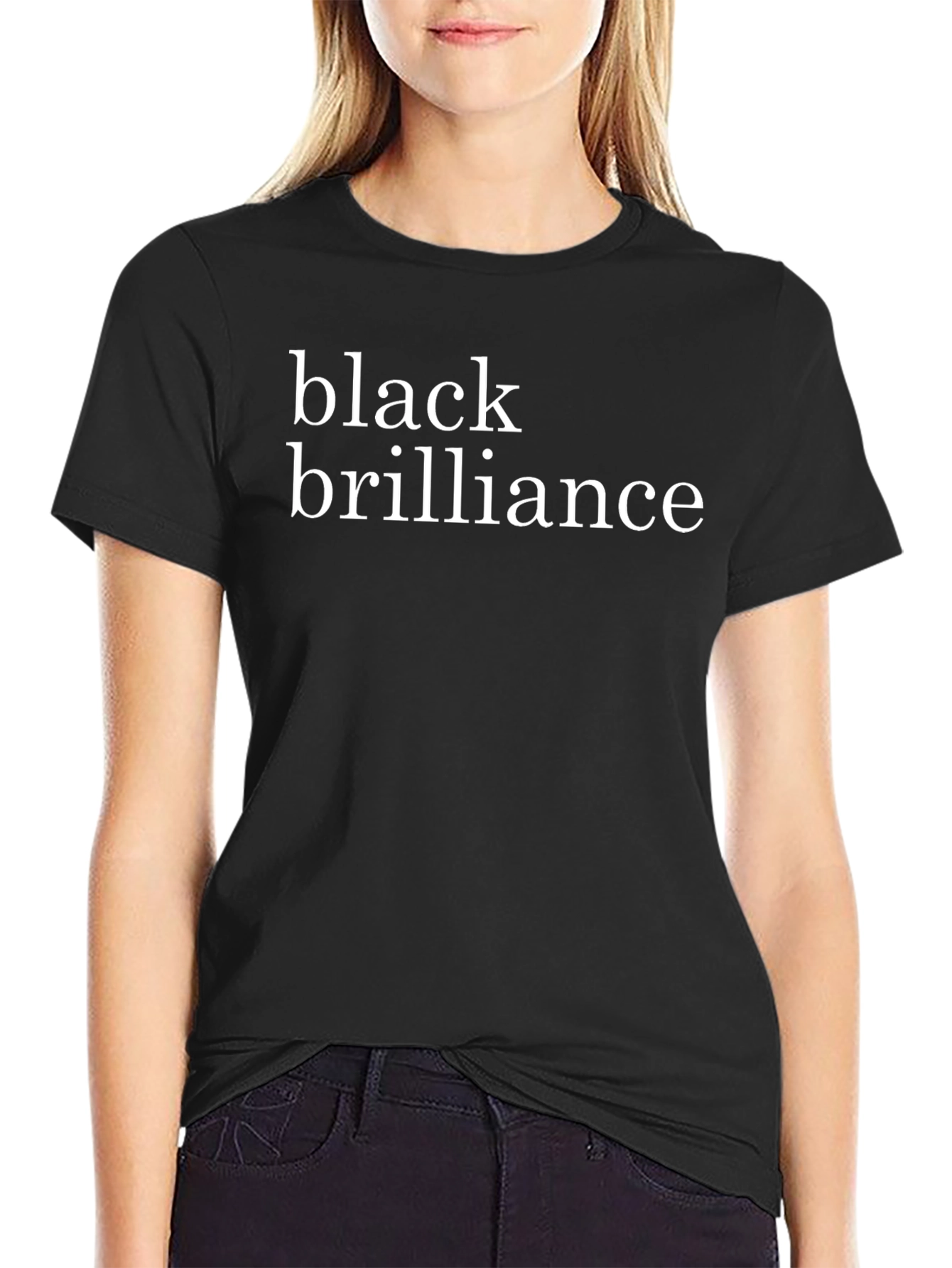 Black Brilliance Graphic Tee - Modern Style
