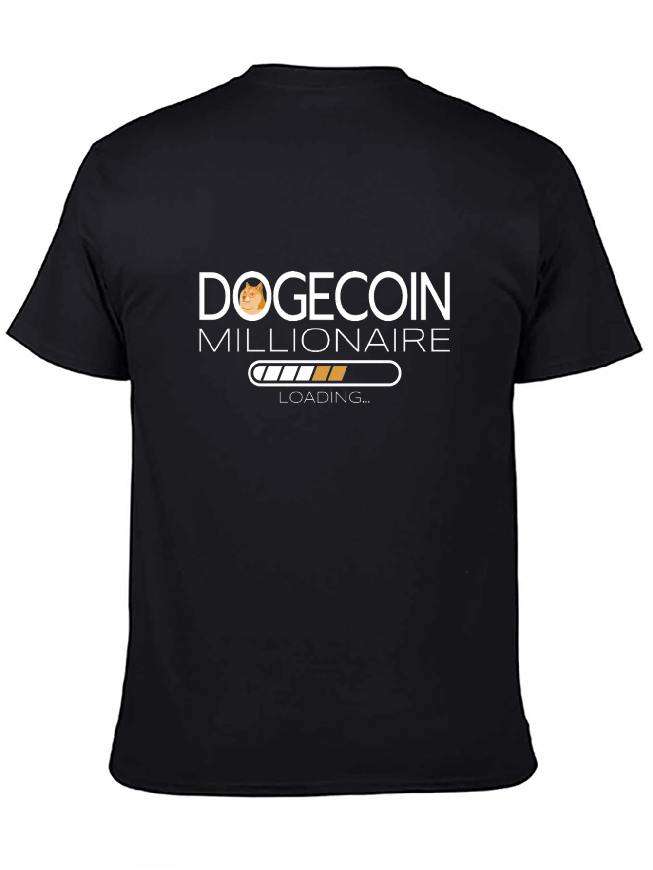 Dogecoin Millionaire Loading Black T-Shirt