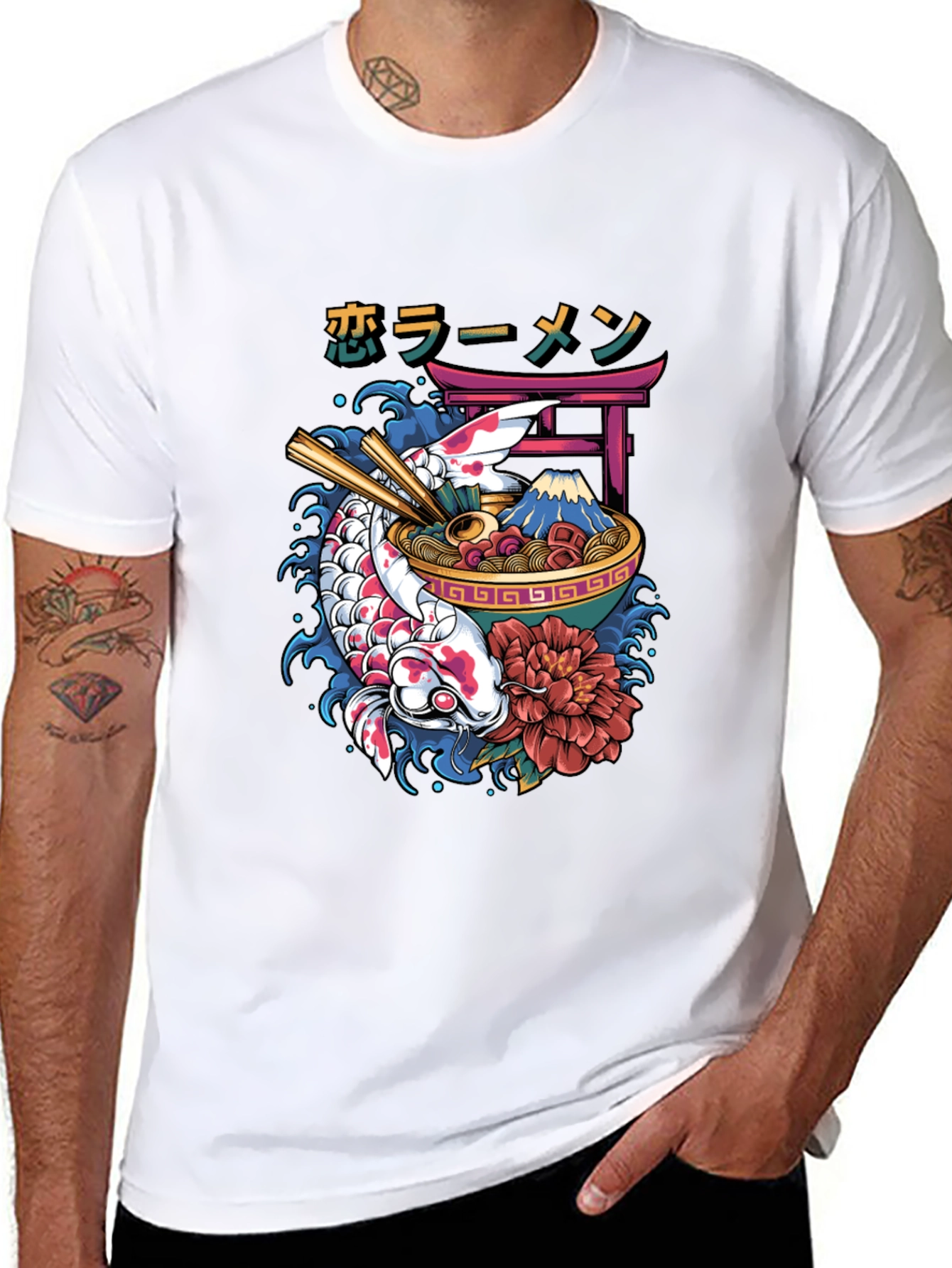 Koi Ramen Graphic Tee - Japanese Inspired Design