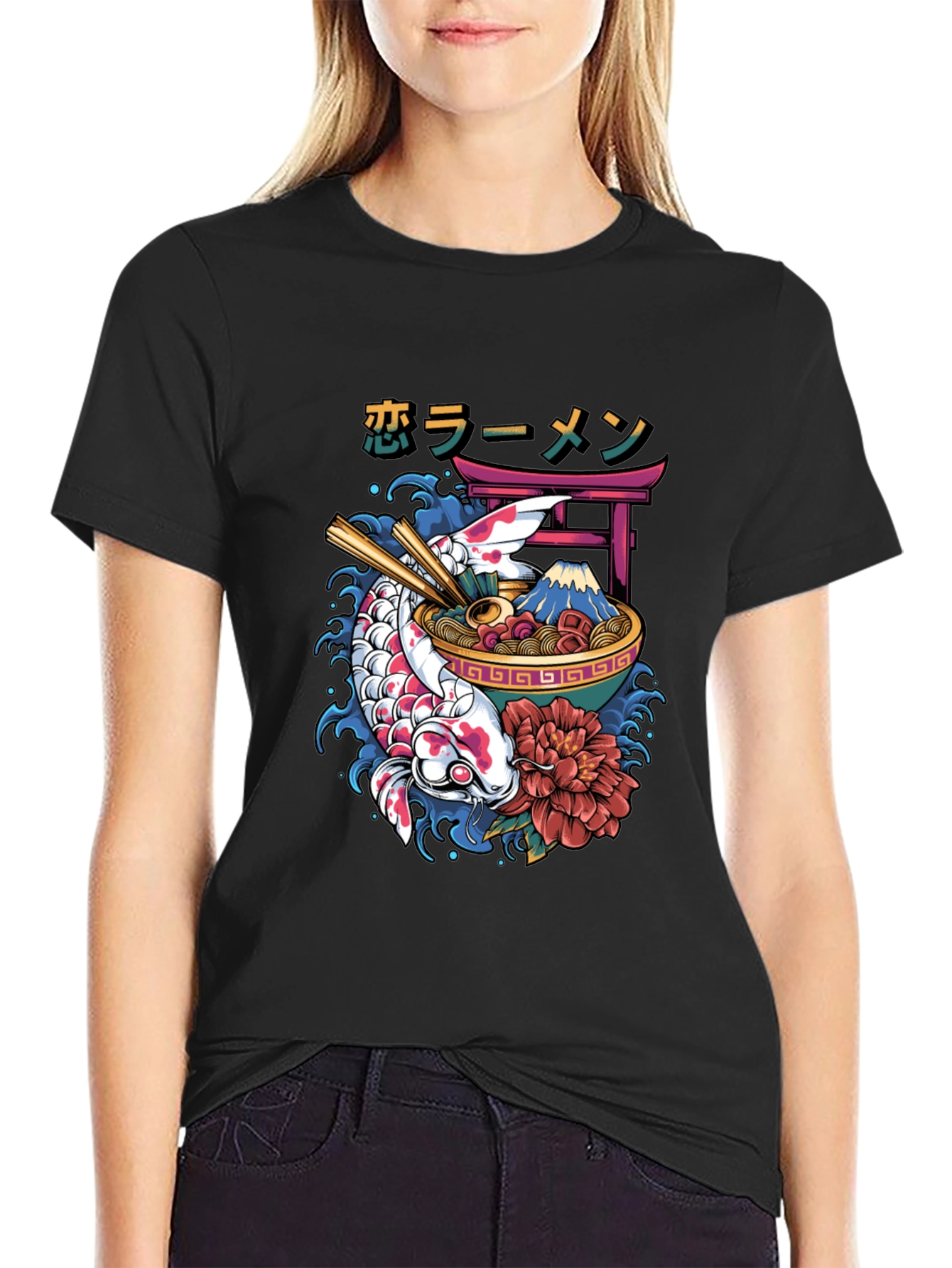 Koi Ramen Graphic Tee - Japanese Inspired Design