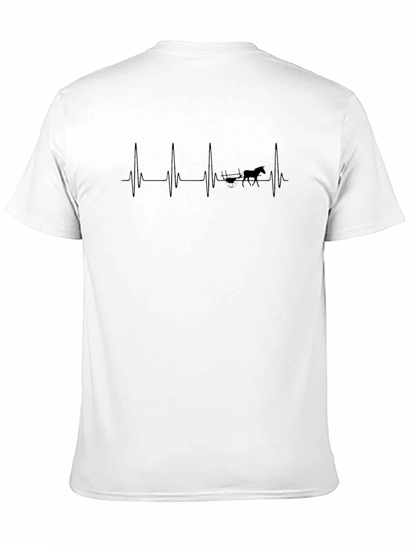 Horse Drawn Carriage Heartbeat T-Shirt
