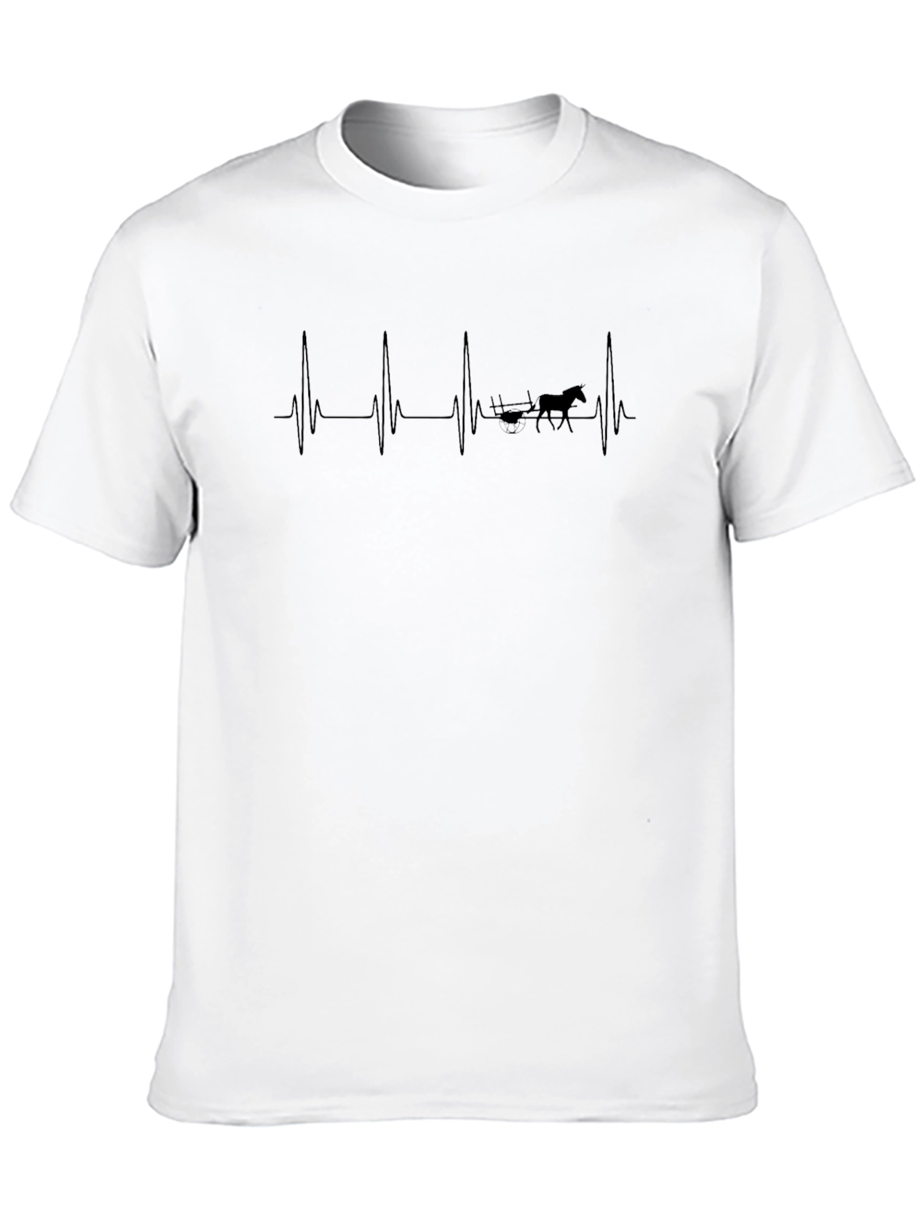Horse Drawn Carriage Heartbeat T-Shirt