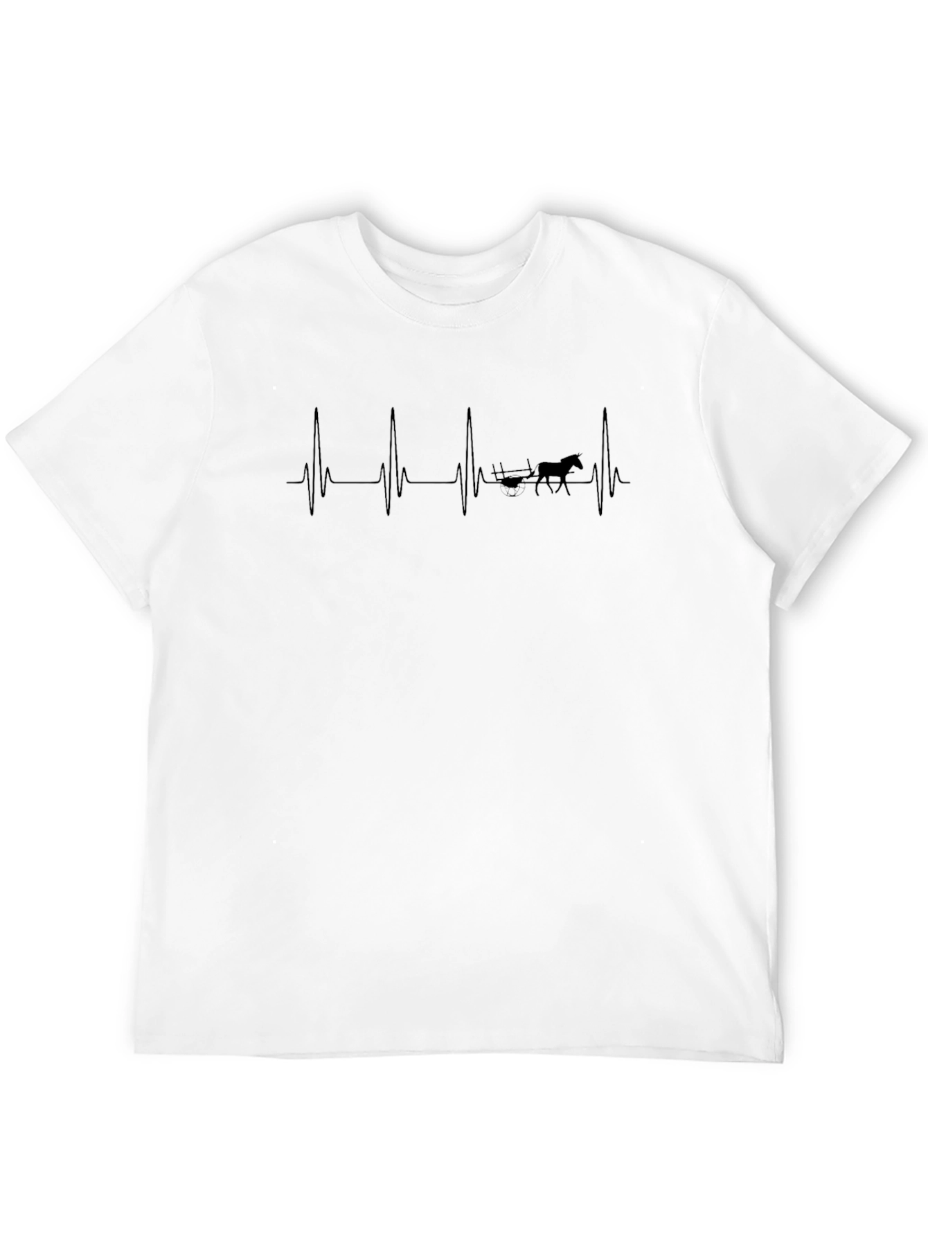 Horse Drawn Carriage Heartbeat T-Shirt