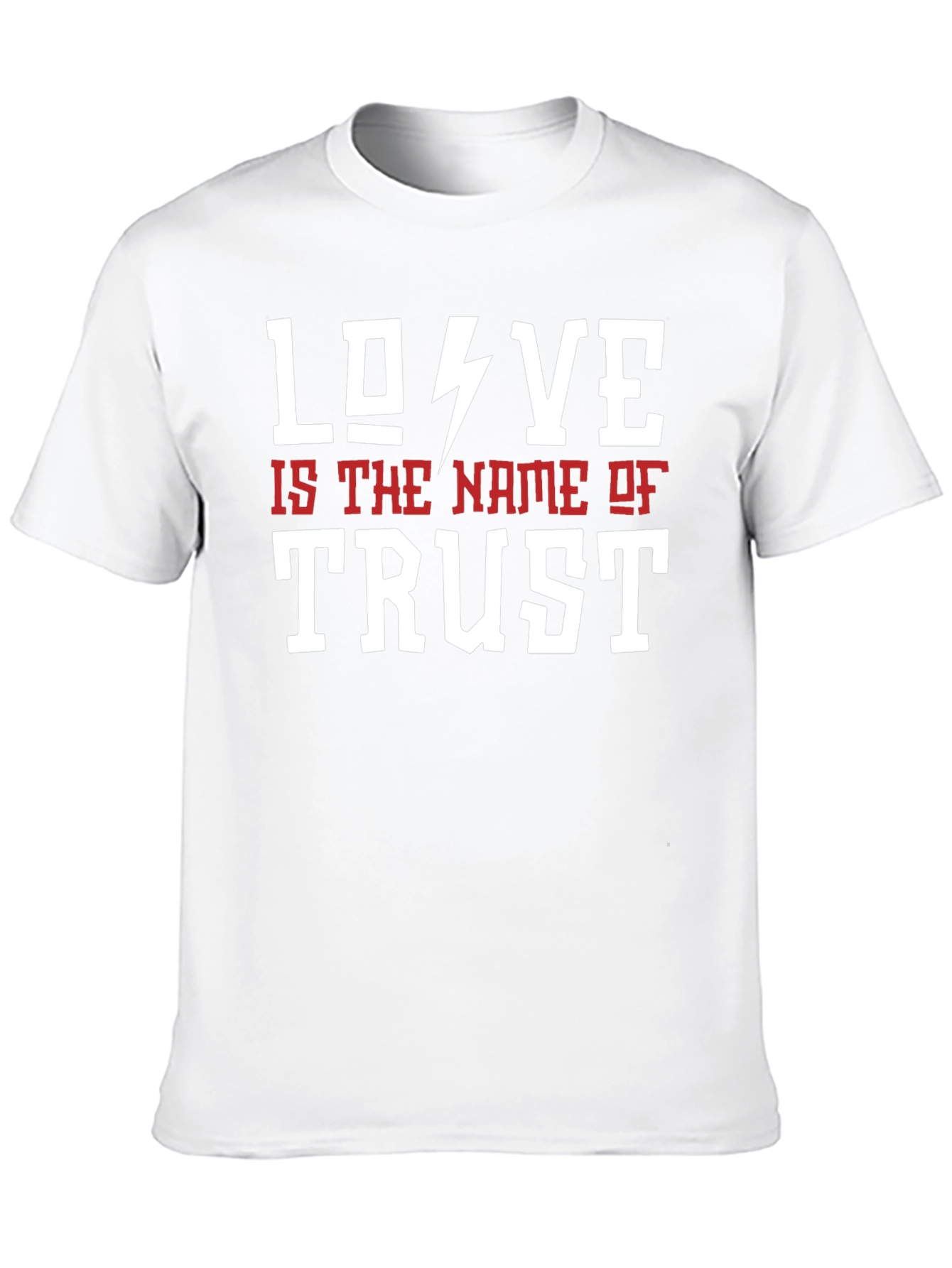 Love Trust Graphic Tee - Mens Black Cotton T-Shirt