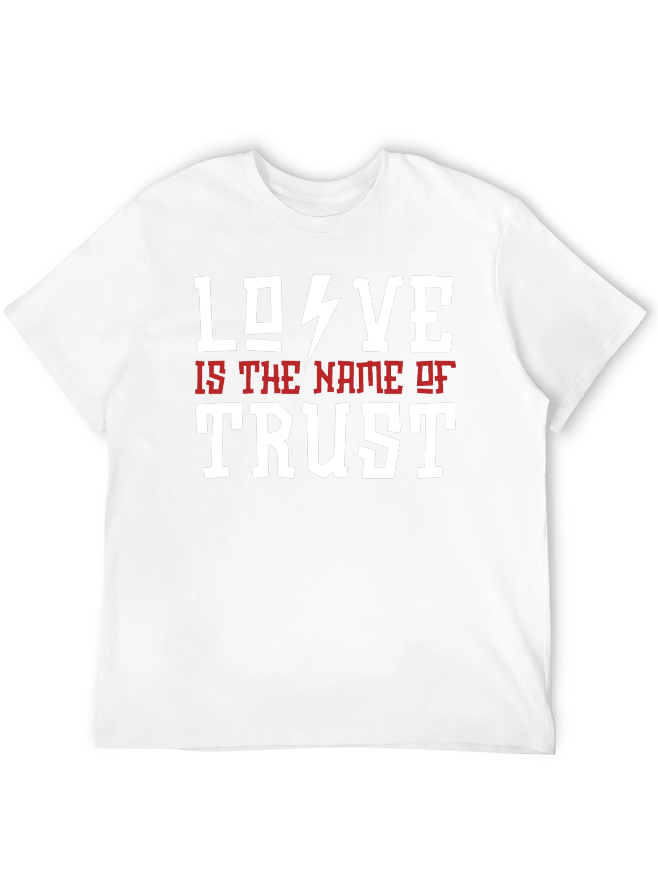 Love Trust Graphic Tee - Mens Black Cotton T-Shirt