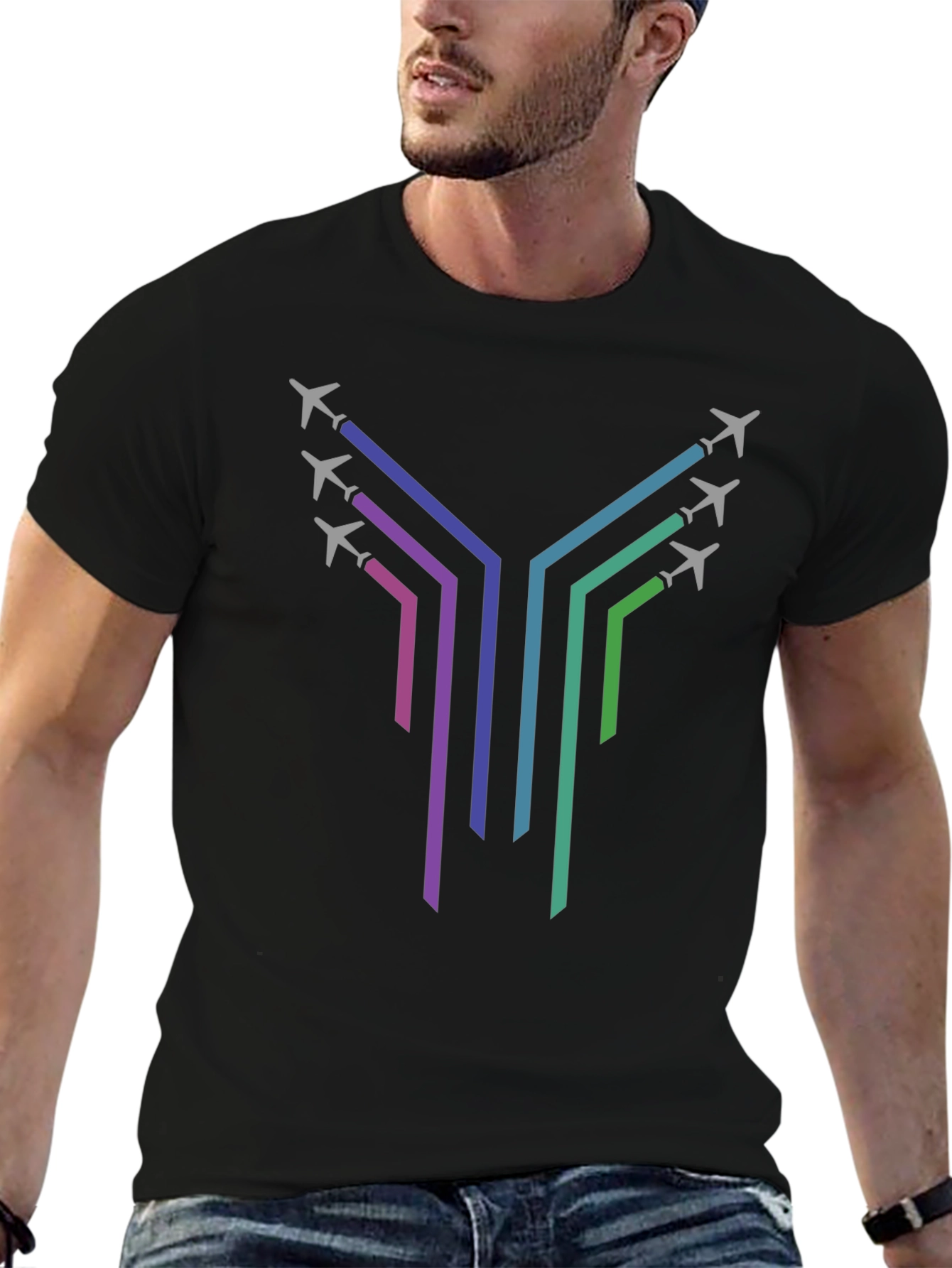Aviation T-Shirt - Modern Airplane Design