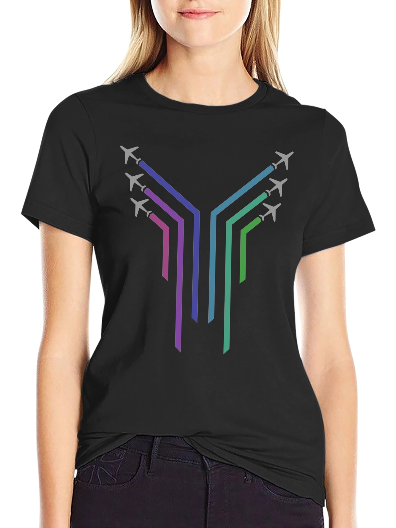 Aviation T-Shirt - Modern Airplane Design