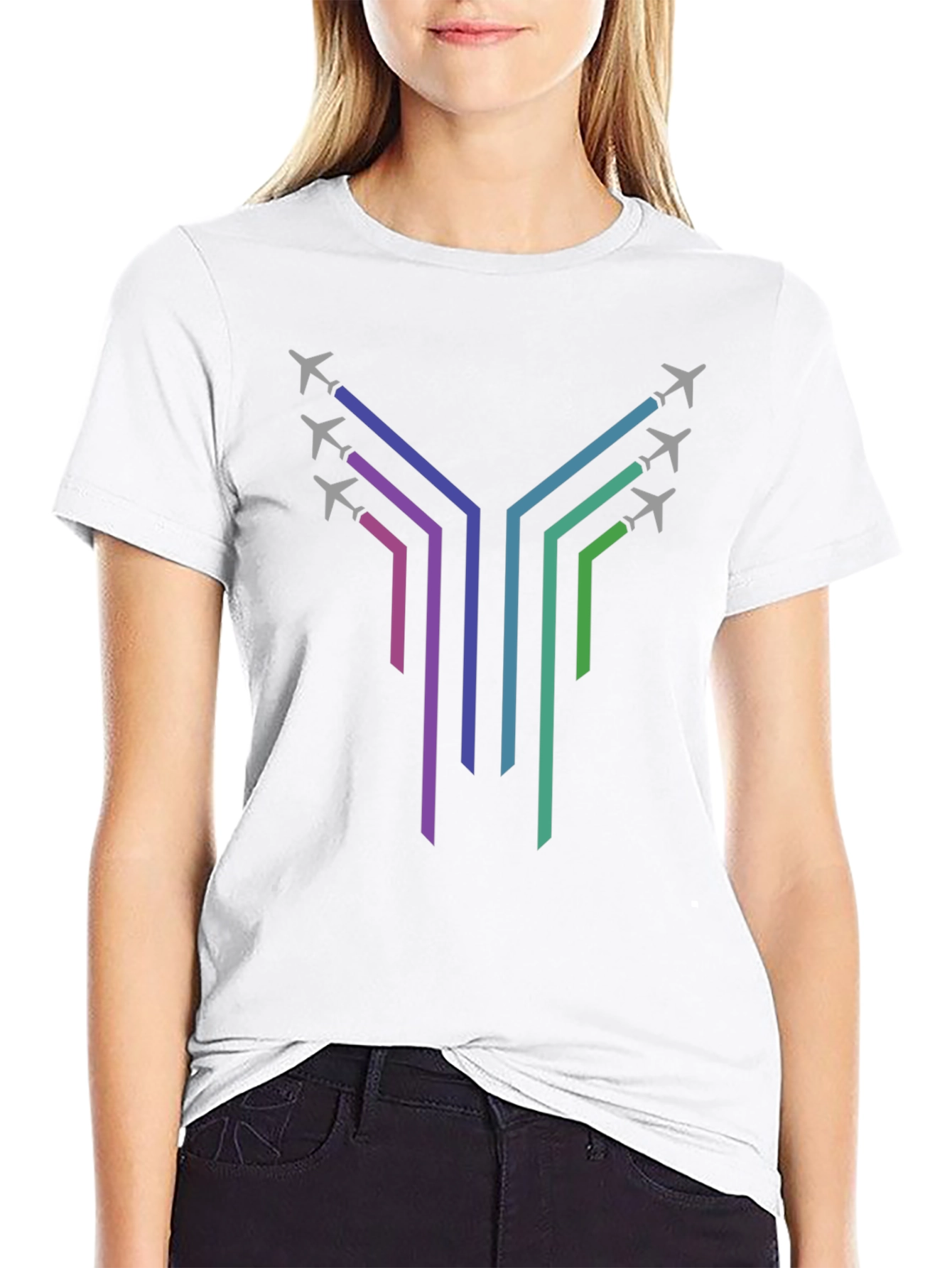 Aviation T-Shirt - Modern Airplane Design