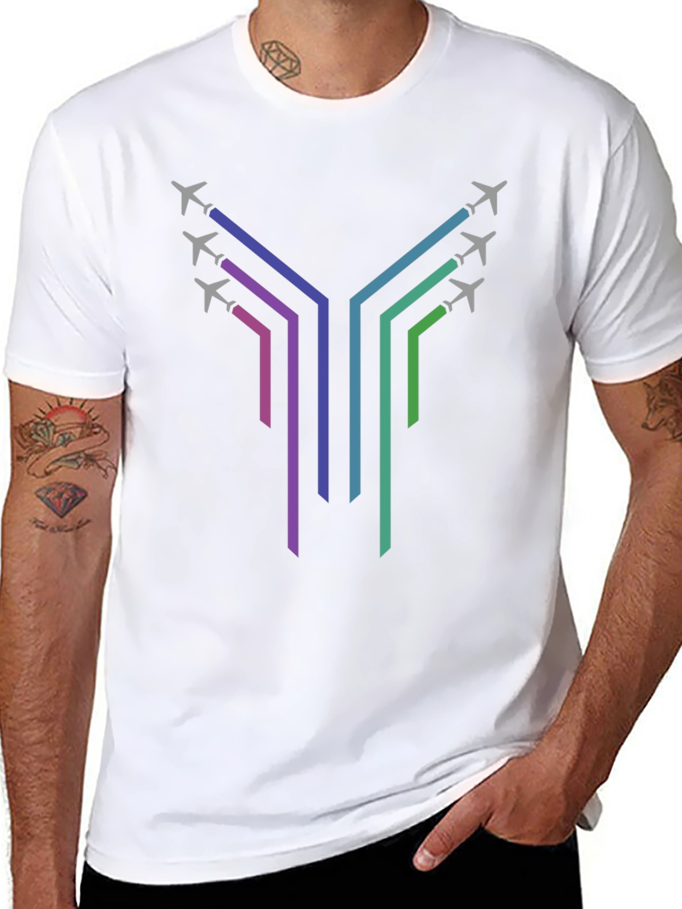 Aviation T-Shirt - Modern Airplane Design