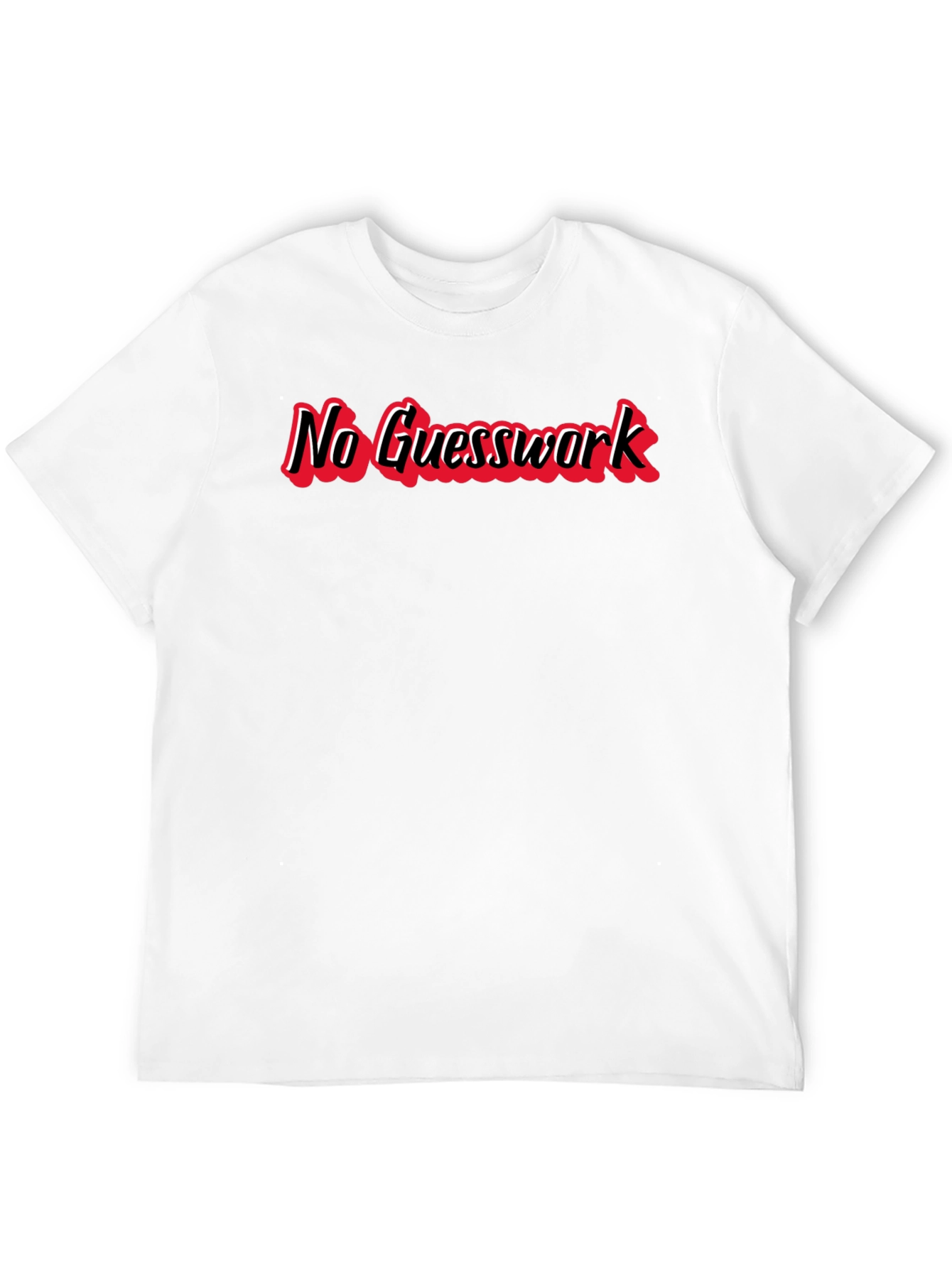 No Guesswork Black Graphic Tee